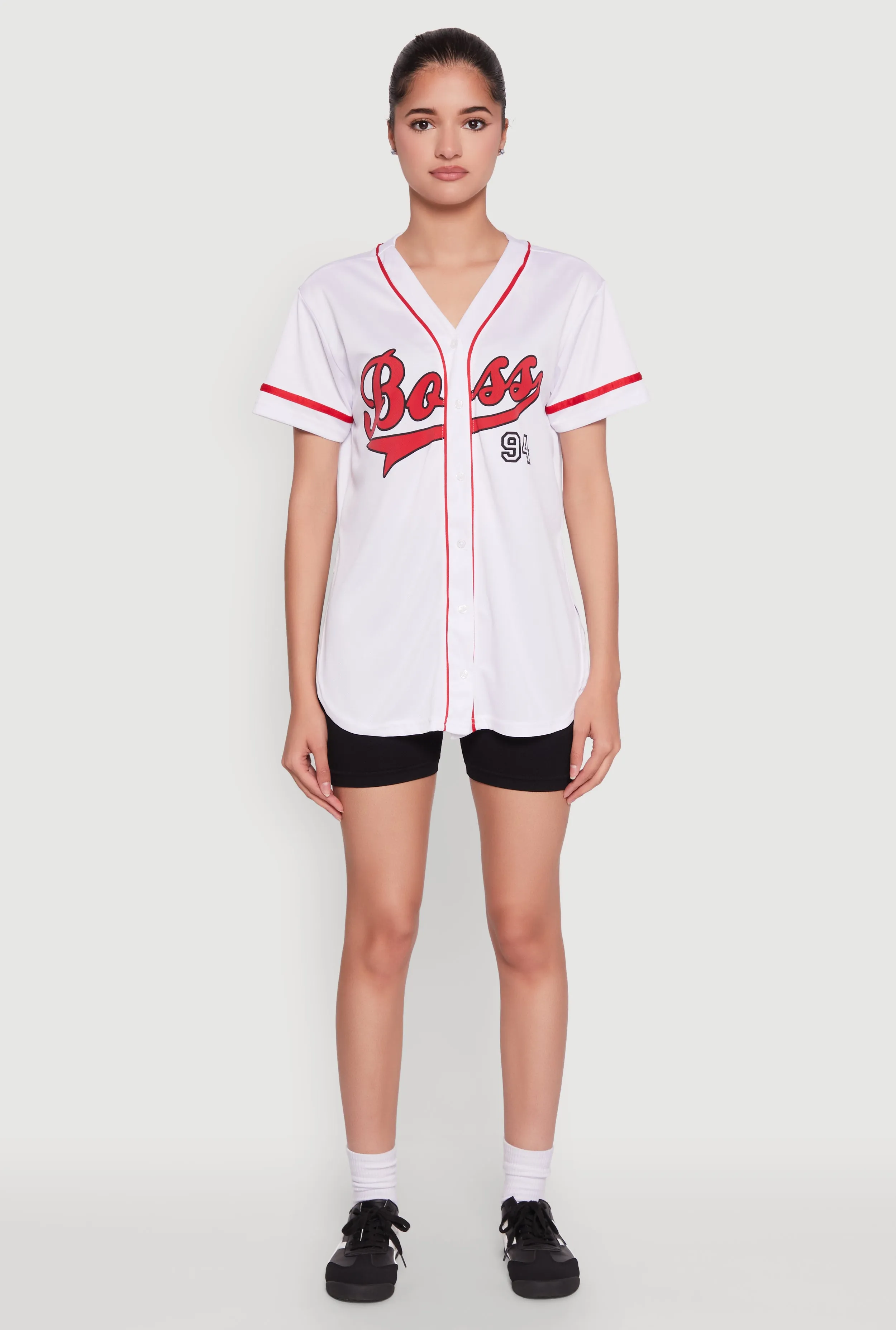 Simple and Comfortable Boss 94 Graphic Baseball Jersey