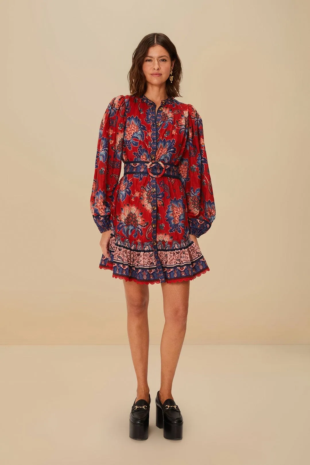 Self Spice Playful Chic Red Luang Mini Dress