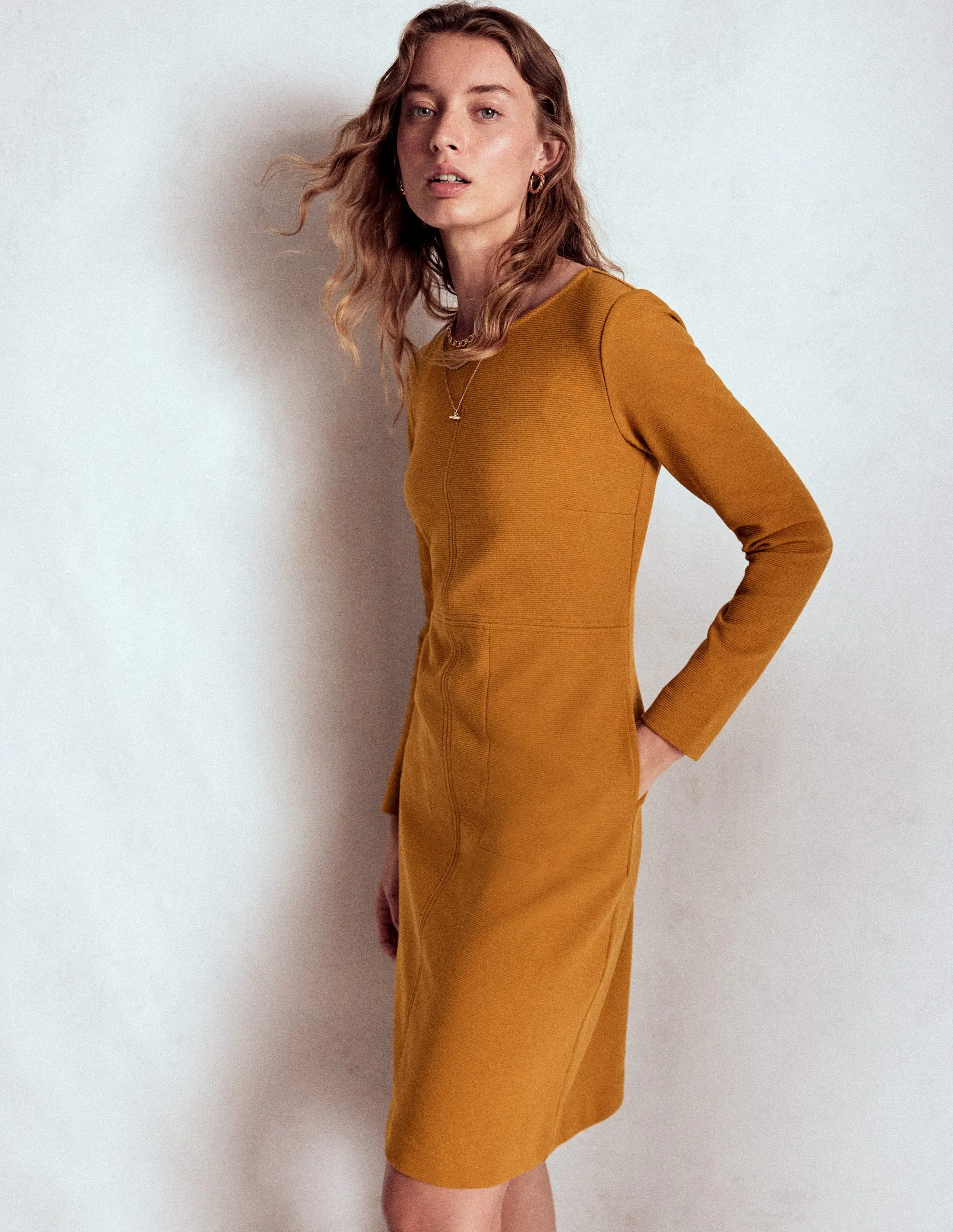 Cornelia Ottoman Dress-Toffee Brown Club Rush