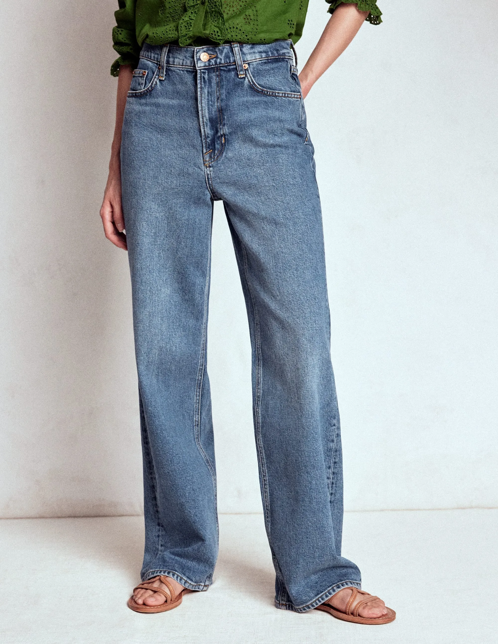 High Rise Column Leg Jeans-Mid Vintage Shopping Day Slim Breathable Weekend Warrior Travel Outfit