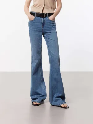 Cotton Flared Leg Jeans Party Look Couple Look Earthy