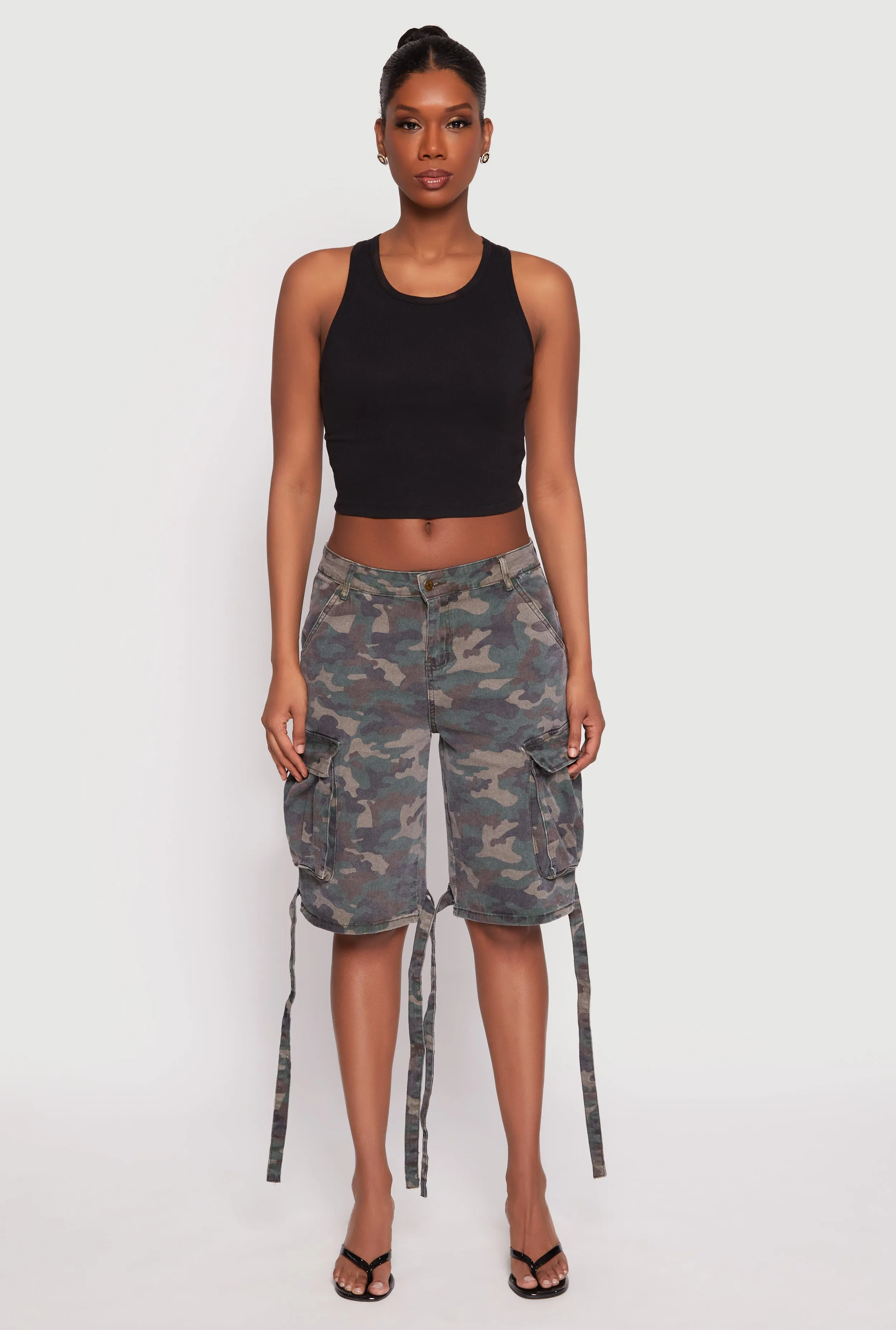 Denim Cargo Bermuda Skater Shorts lounging clothes