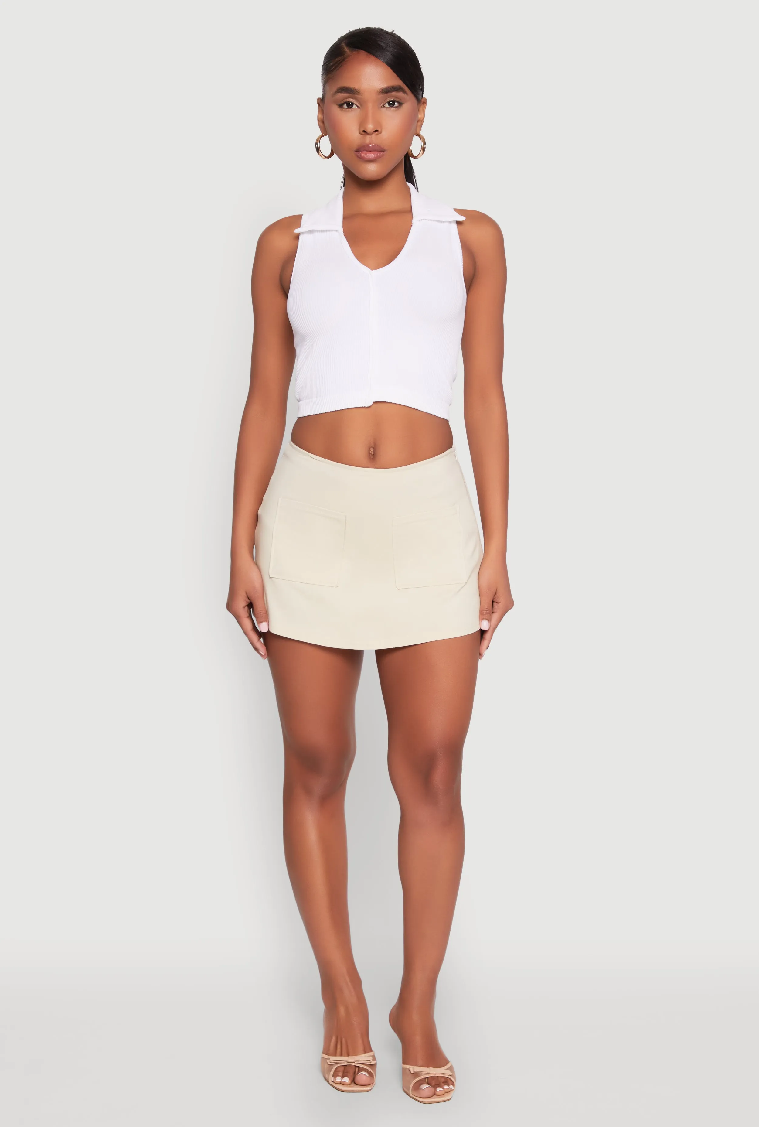 Front Pocket Mini Skort Weekend Ready Fashion Combo