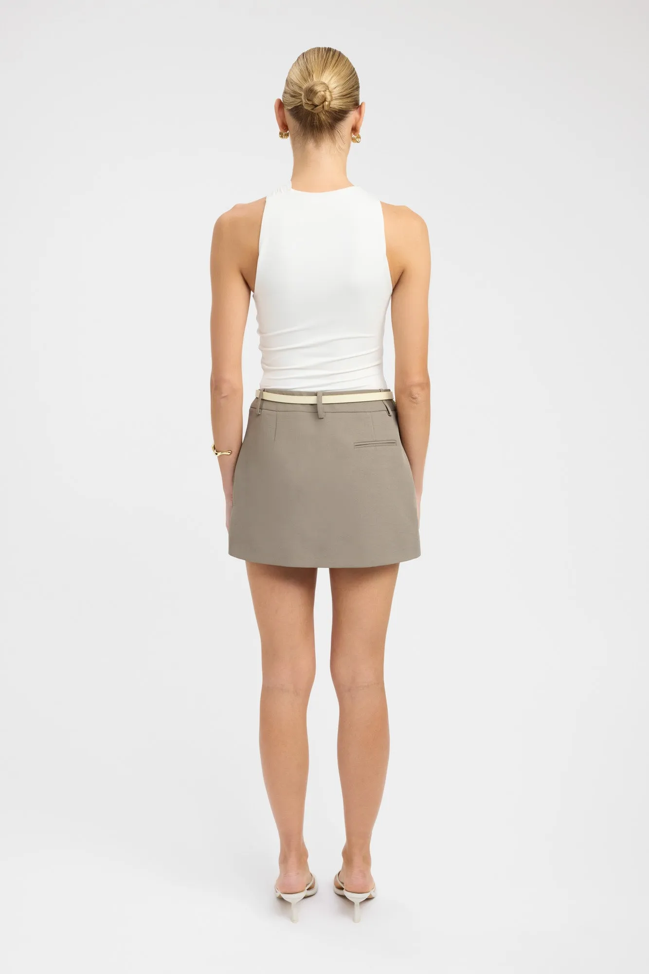 Comfort Wear Fold Over Design Ariel Low Rise Mini Skirt
