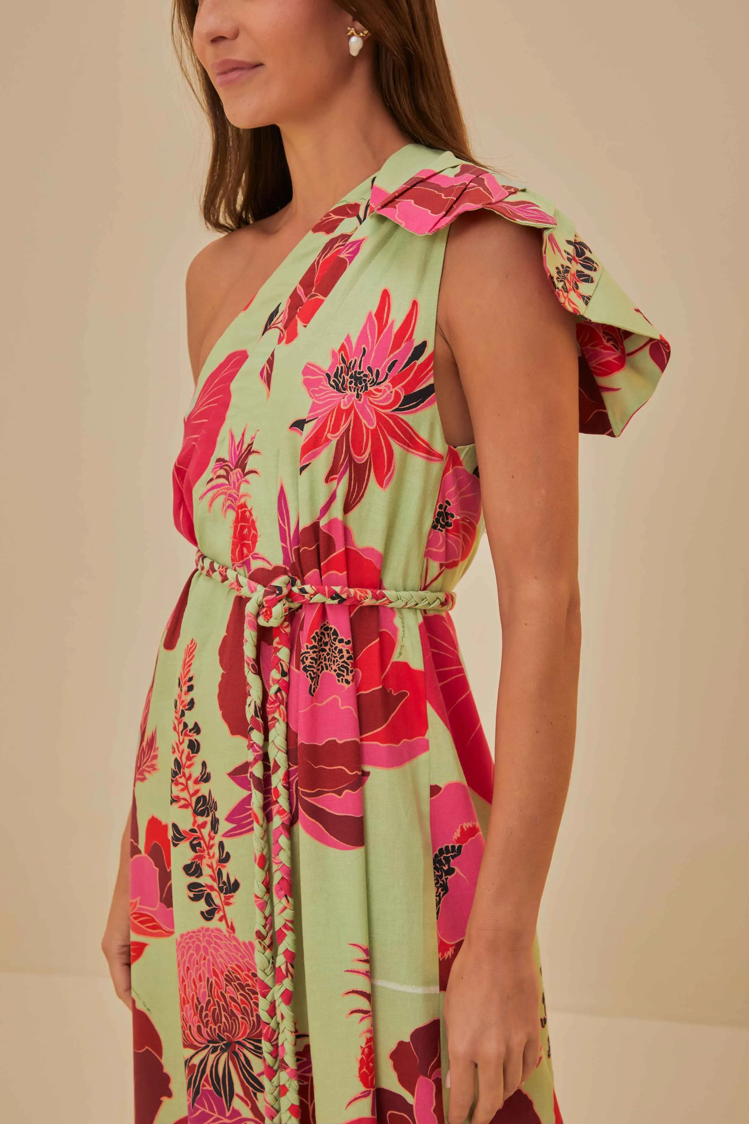 Green Fresh Garden Lenzing? Ecovero? Euroflax? Maxi Dress Autumn Tone