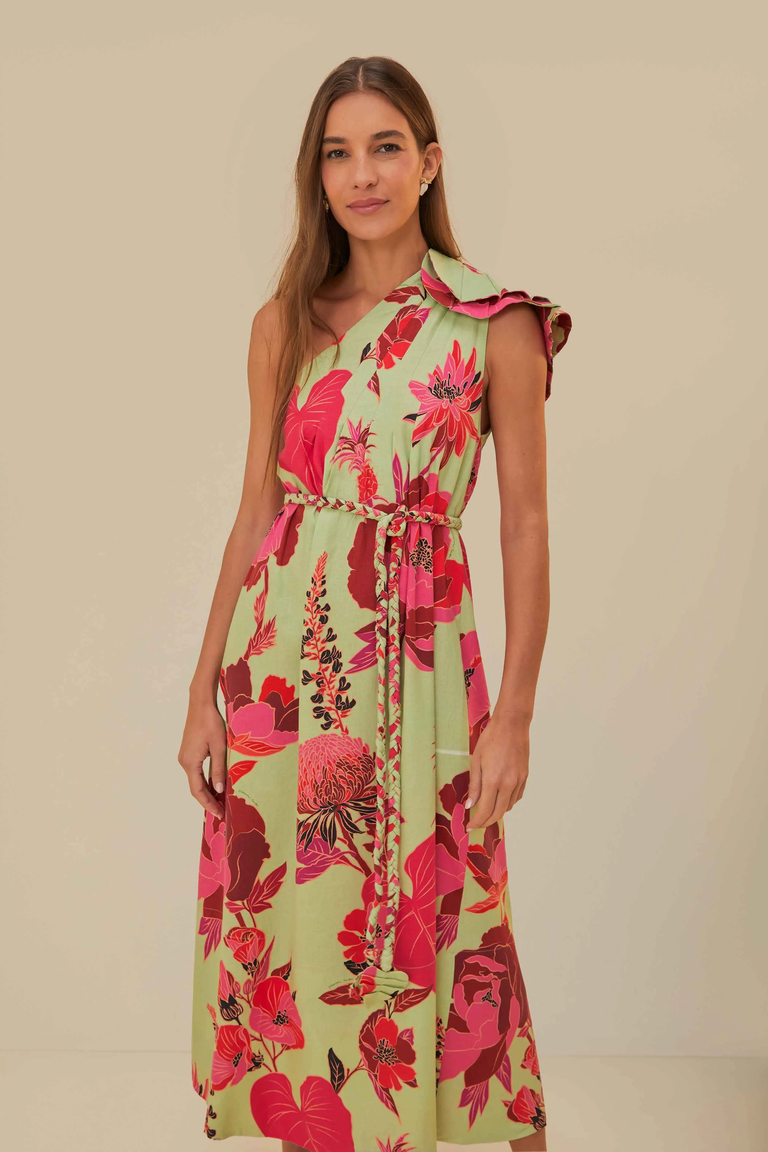 Tile Court With its sophisticated design this dress will always remain a classic wardrobe piece Green Fresh Garden Lenzing? Ecovero? Euroflax? Maxi Dress