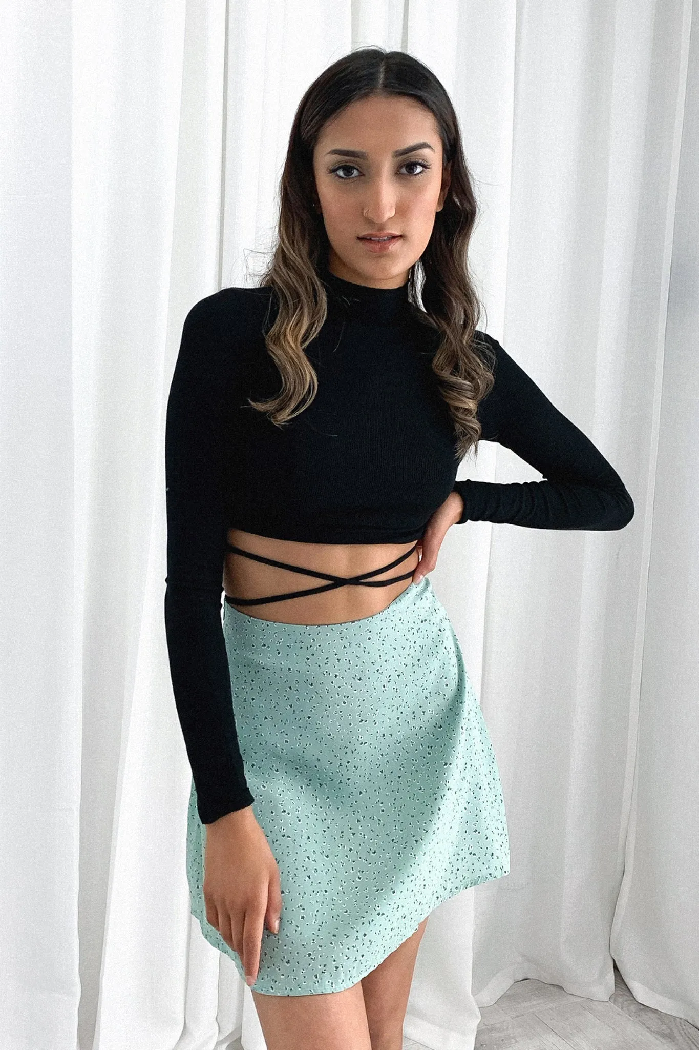 Key Feature Chic Fit Tapia Skirt - Green Floral