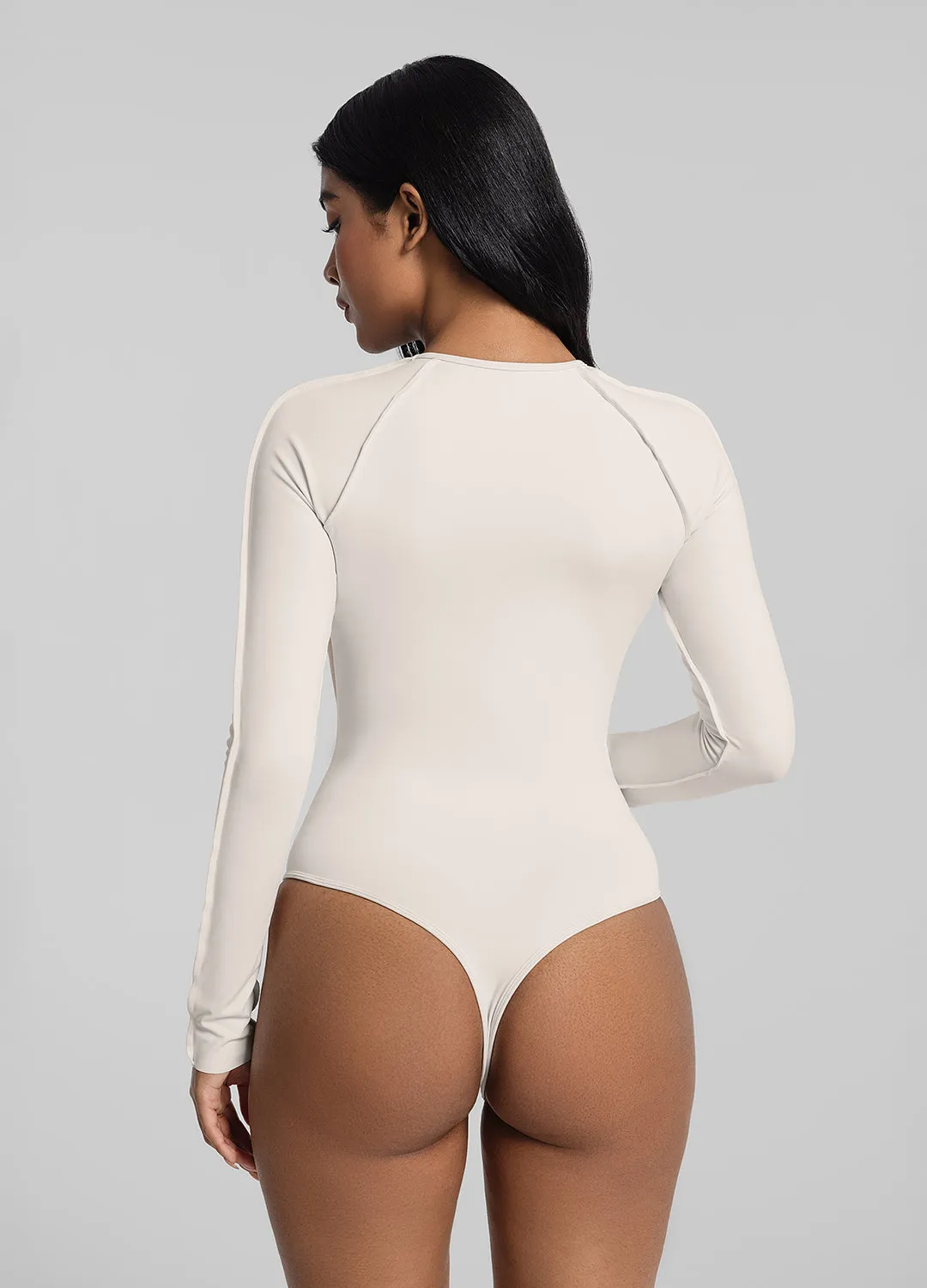 Dinner Date Soft Elegant V-Panel Mesh Bodysuit