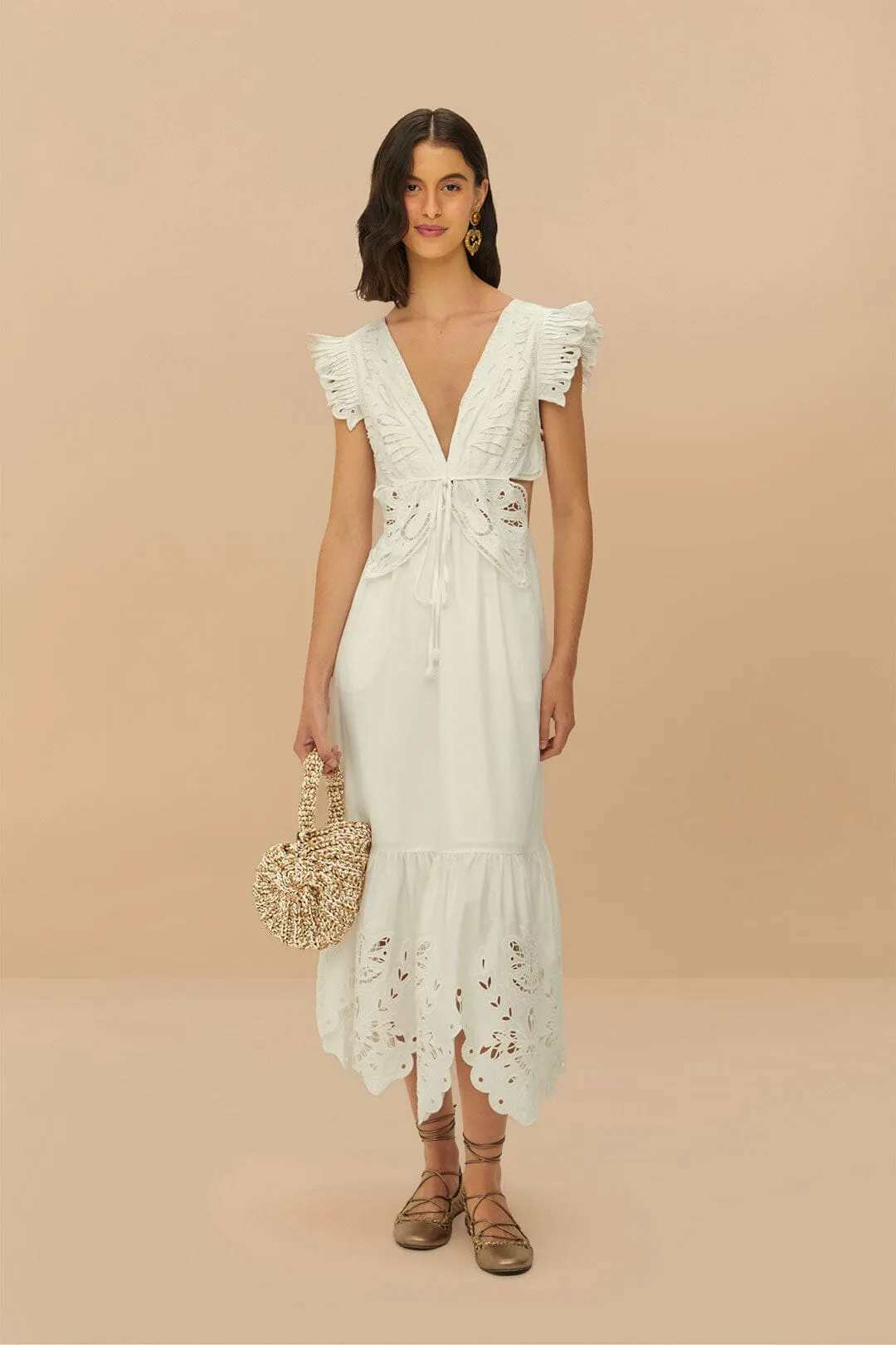 Off-White Butterfly Richelieu Midi Dress Street Lamp