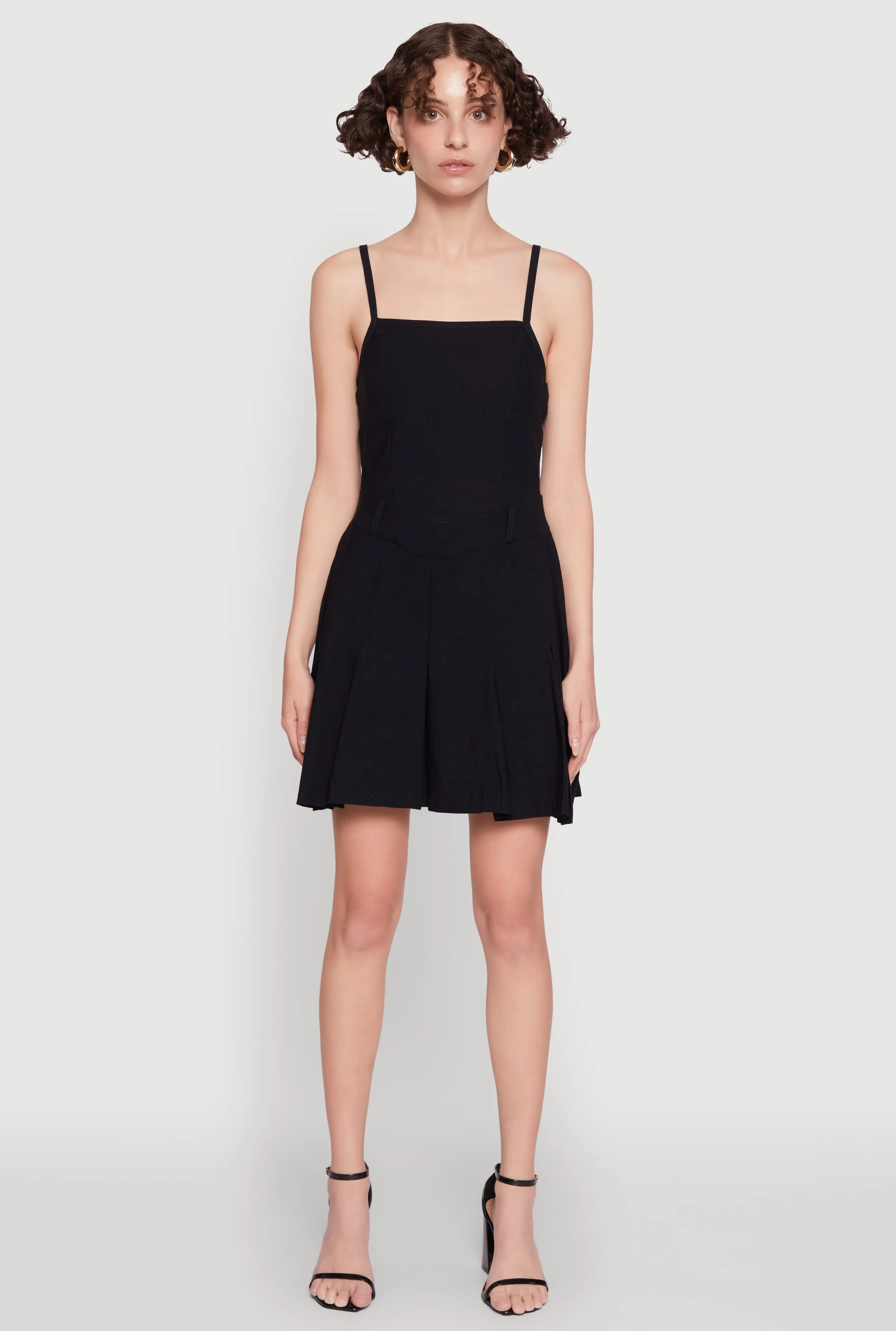 Chic Sleeveless Pleated Skater Dress Charming Fashion Runway Vibe