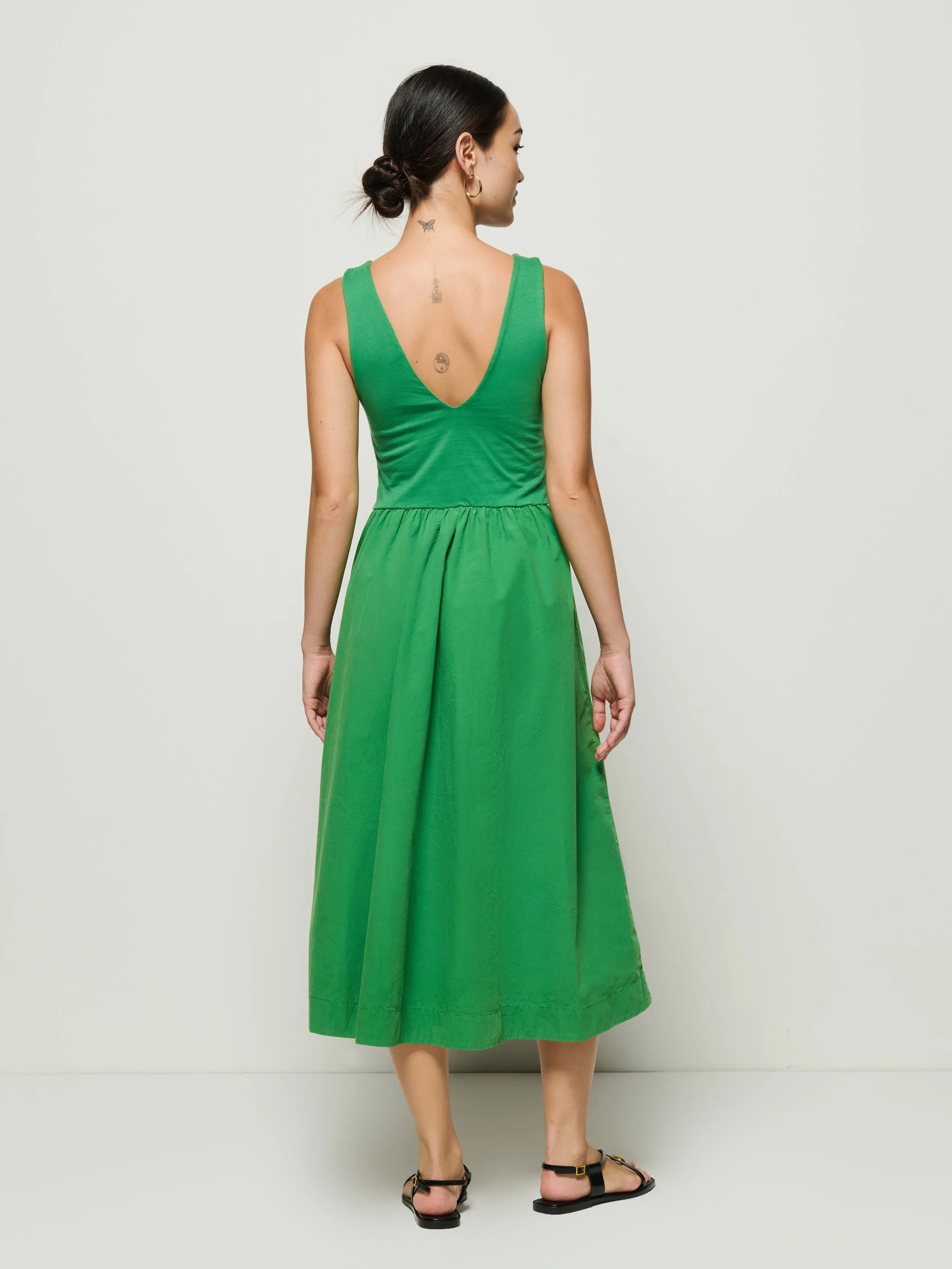 Daria V-Neck Midi smooth zipper Cloud Core