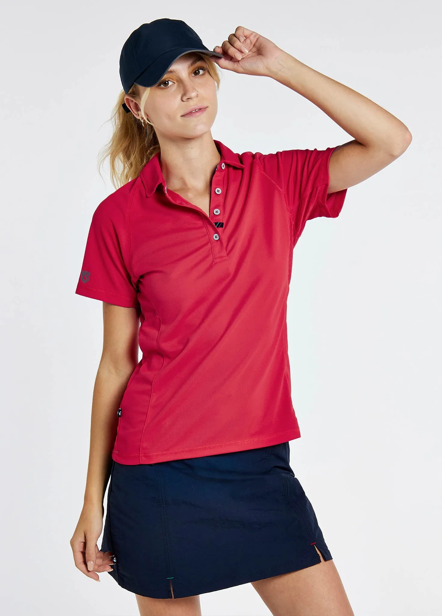 ElasticWaistband Riviera Women's Technical Polo - Red