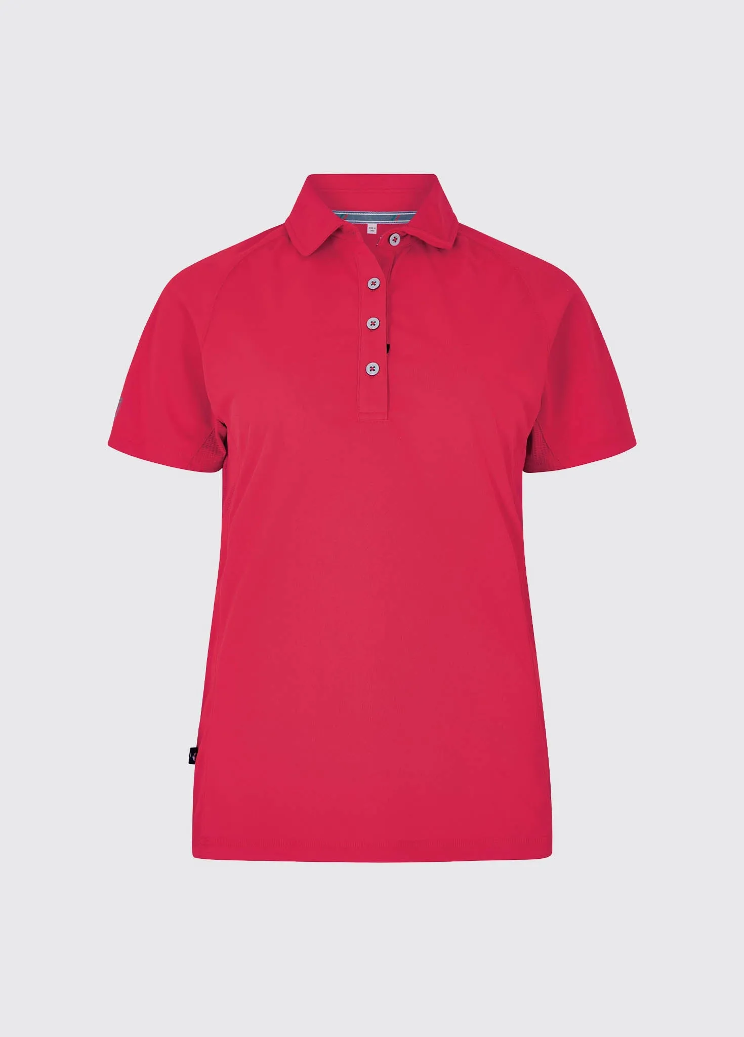 StainReleaseCoating Pure Linen Blend Riviera Women's Technical Polo - Red