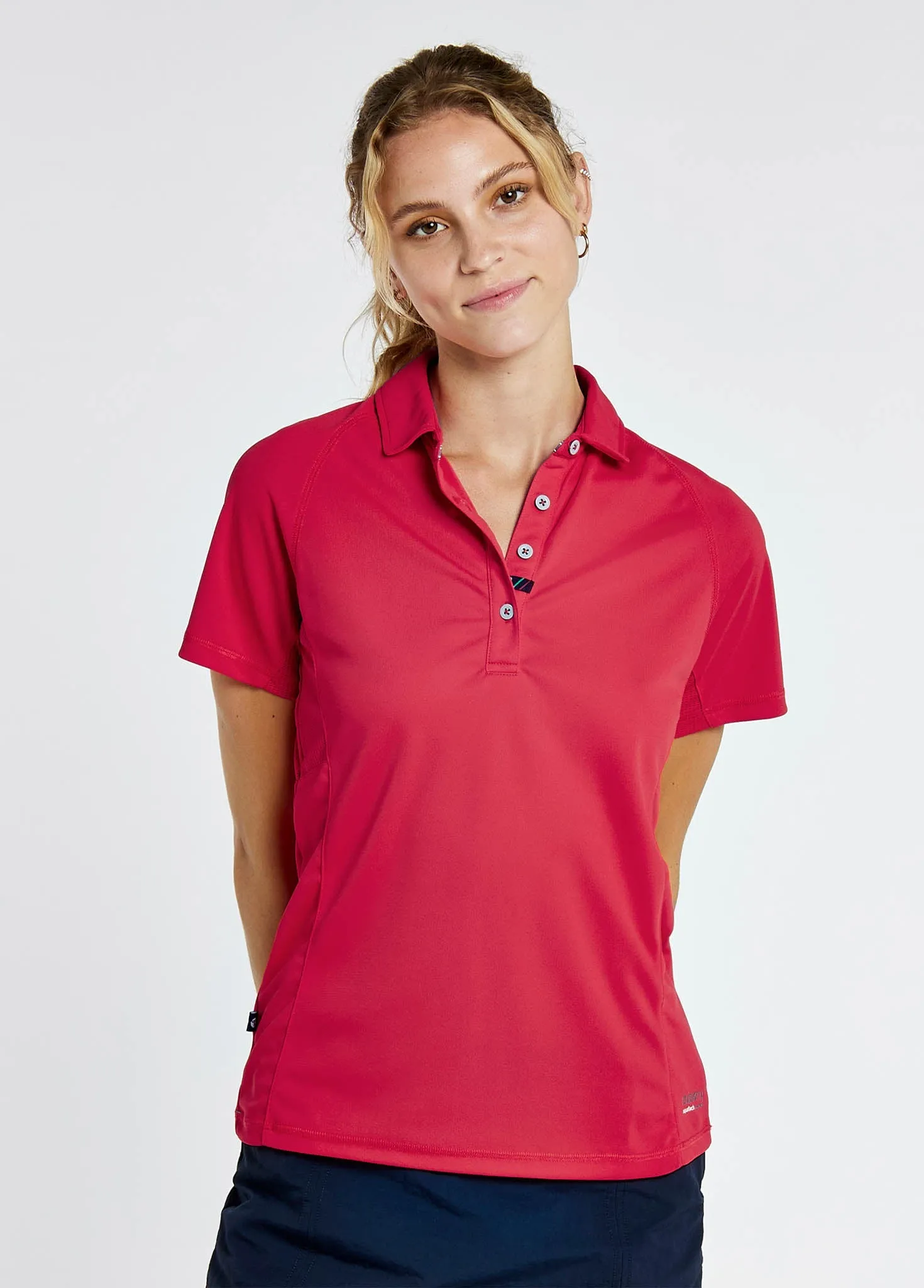 Riviera Women's Technical Polo - Red Lightweight Composite