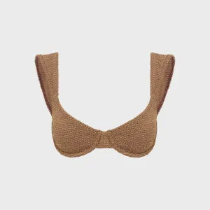 Bond Eye Georgia Balconette - Cocoa Butter Lurex Crisscross Back Design Hypoallergenic Lining