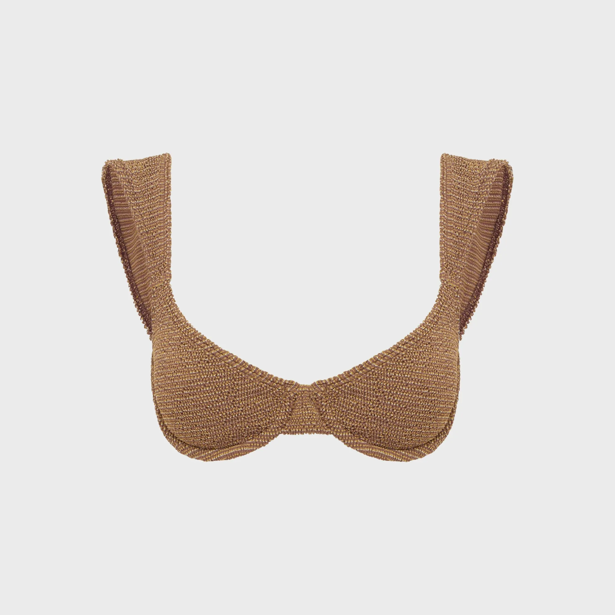 Bond Eye Georgia Balconette - Cocoa Butter Lurex Crisscross Back Design Hypoallergenic Lining