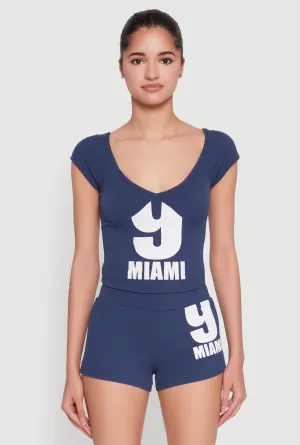 9 Miami Graphic Top Versatile Layering