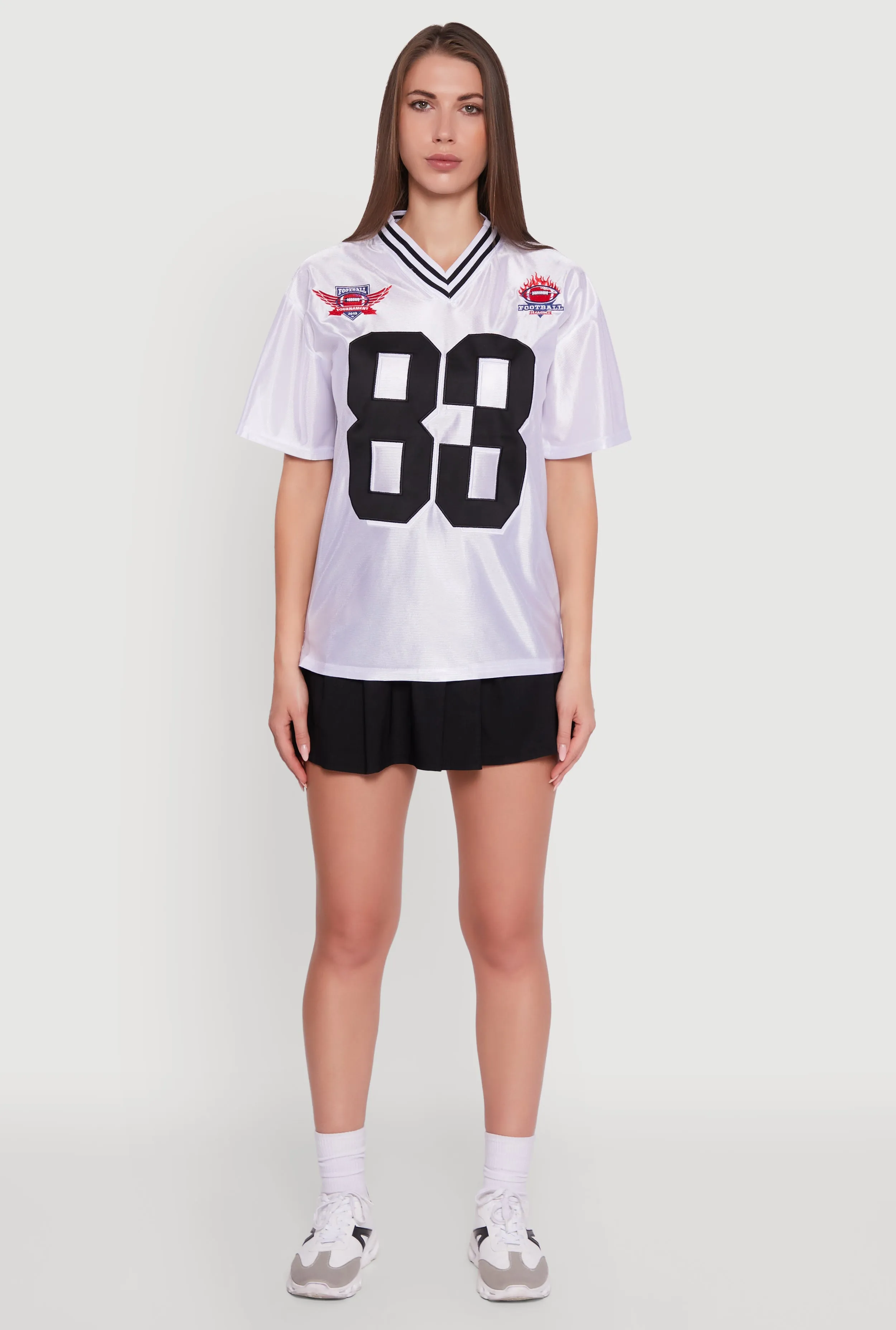 Fabulous 83 Graphic Football Jersey Layered Comfort