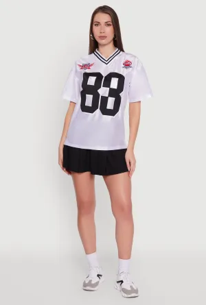 Reinforced Shoulders Trendy Top Fabulous 83 Graphic Football Jersey