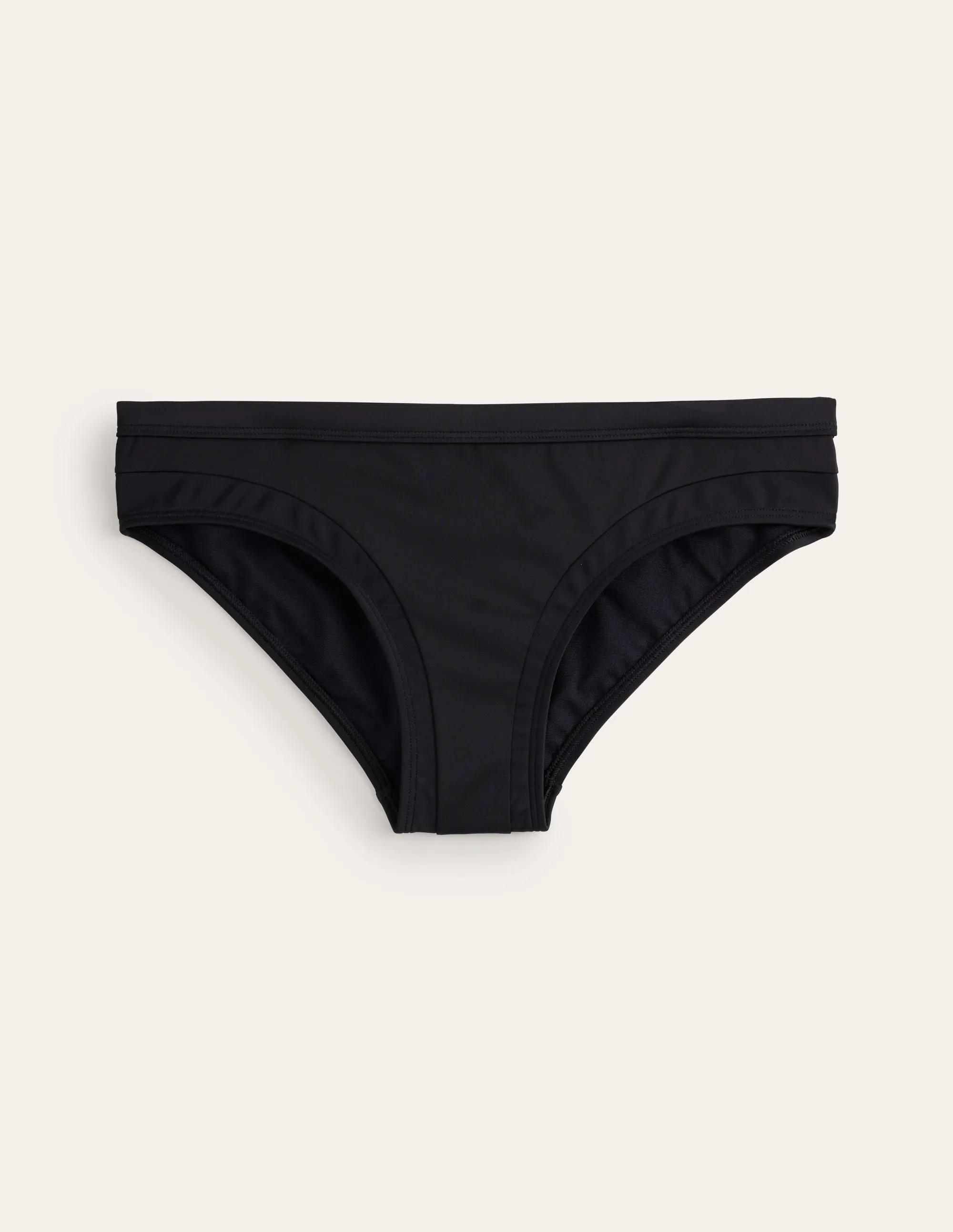Butter Soft Stretch High Compression Support Santorini Bikini Bottoms-Black