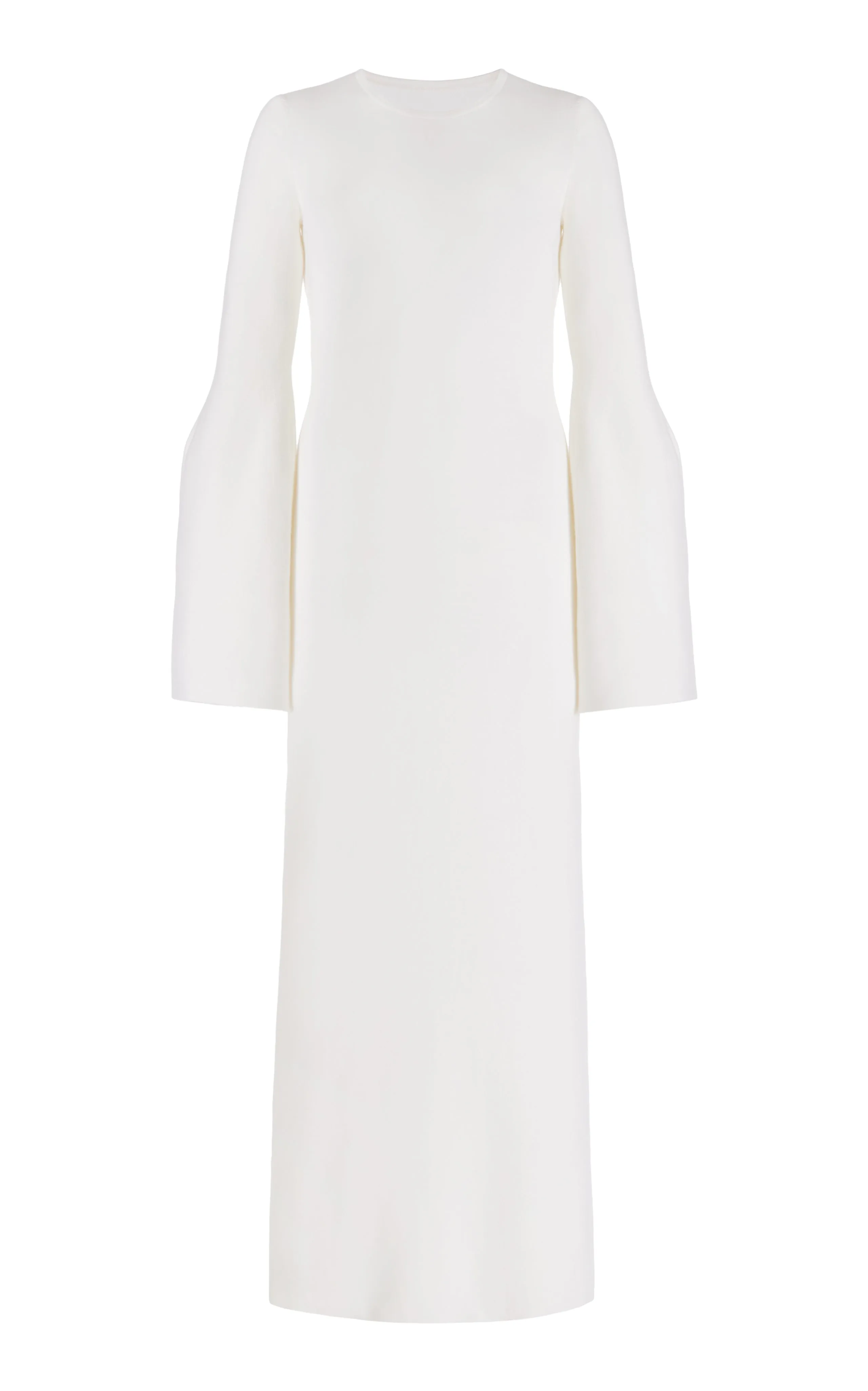 AbrasionResistantClothing Palanco Knit Maxi Dress in White Merino Wool Cashmere