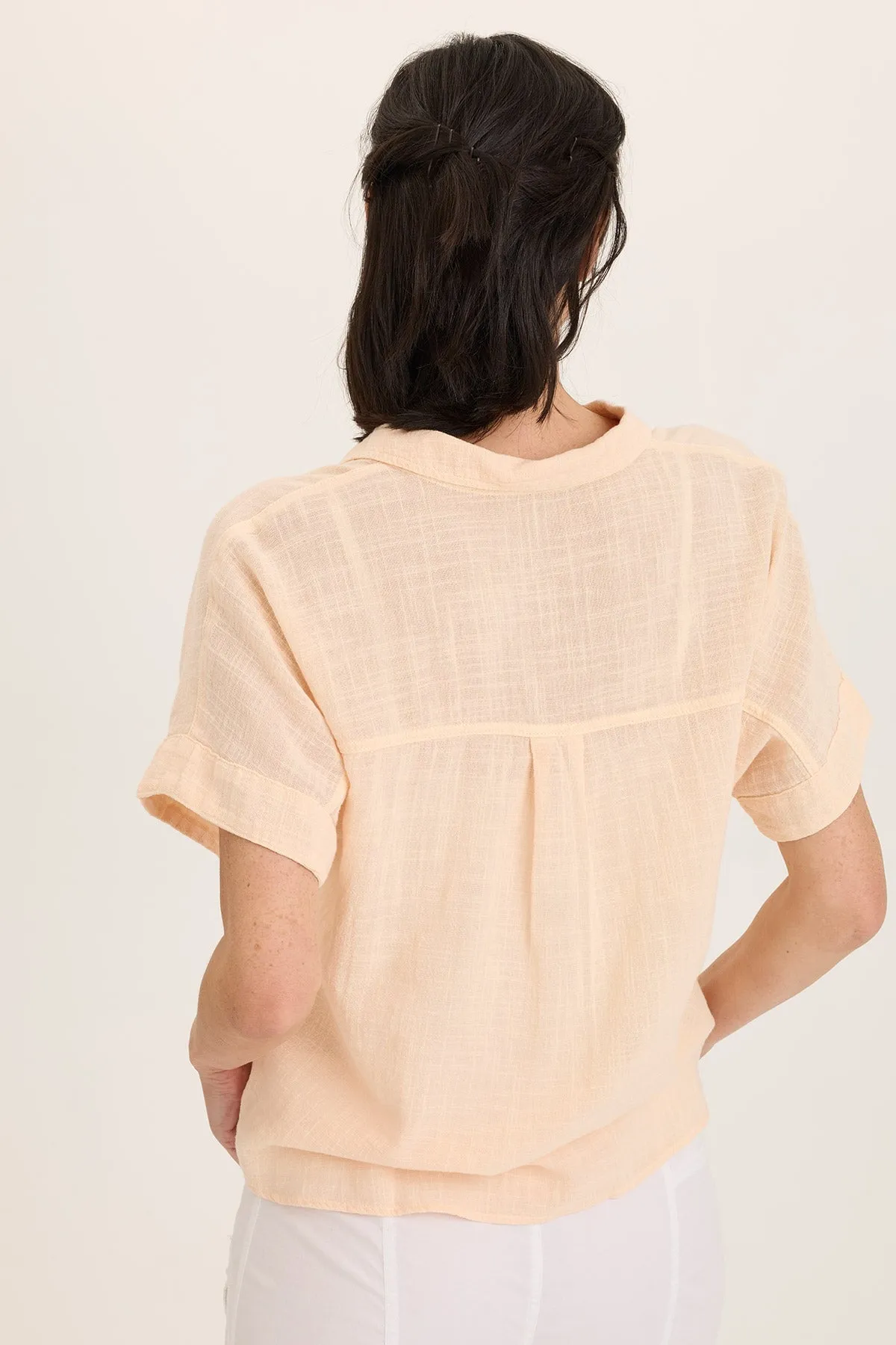 Teagan Gauze Tie-Up Top Durable Reinforcements