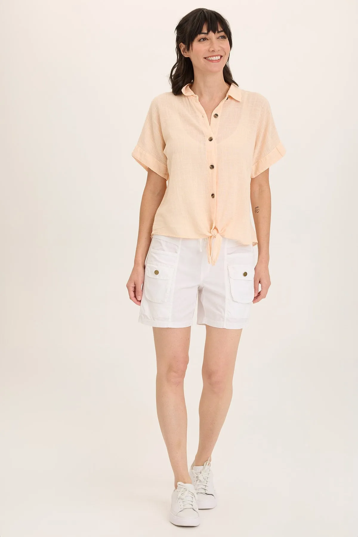 Teagan Gauze Tie-Up Top Fresh Ease