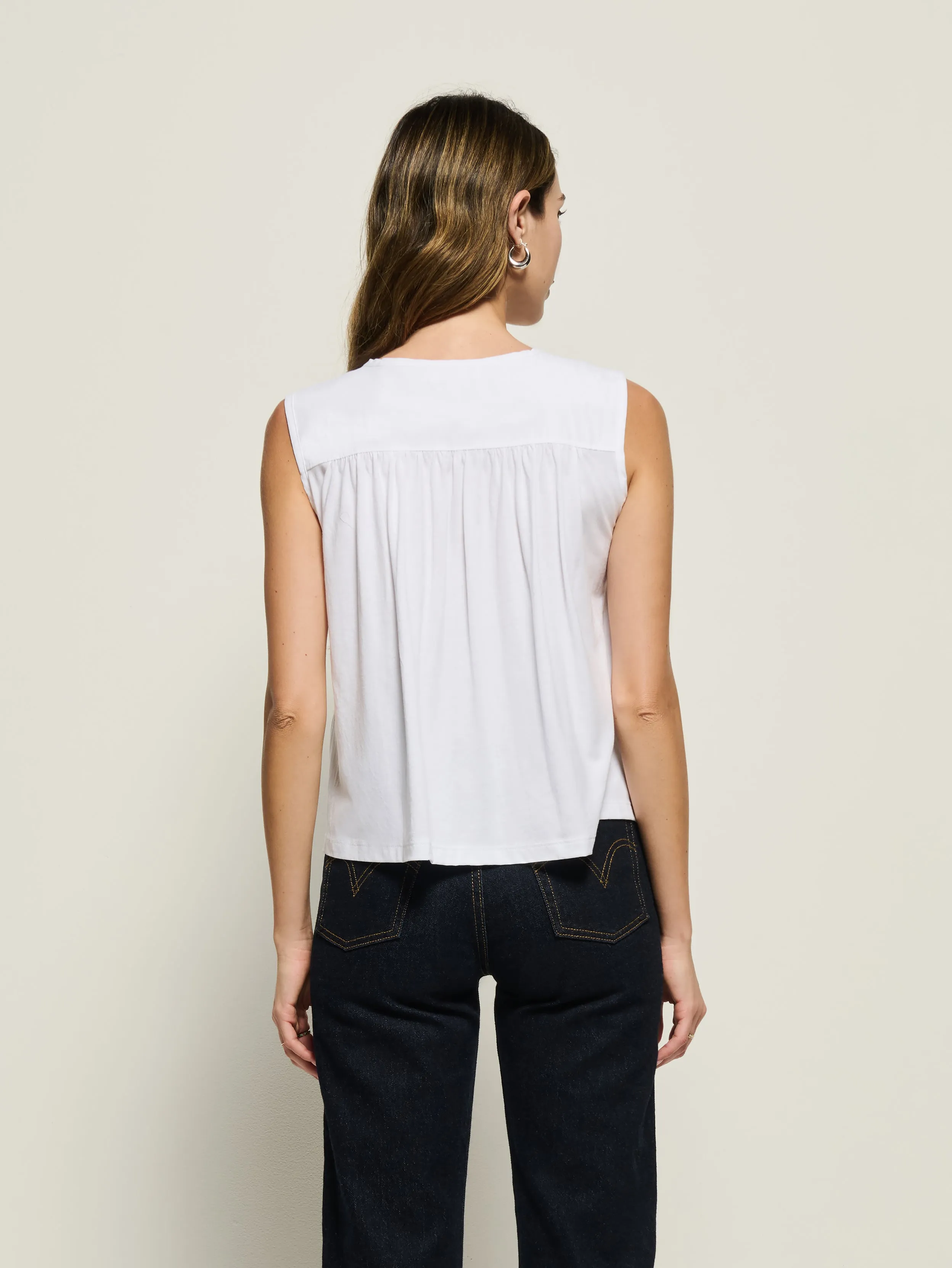 FourWayStretch Forest Air Ali Tie Front Top
