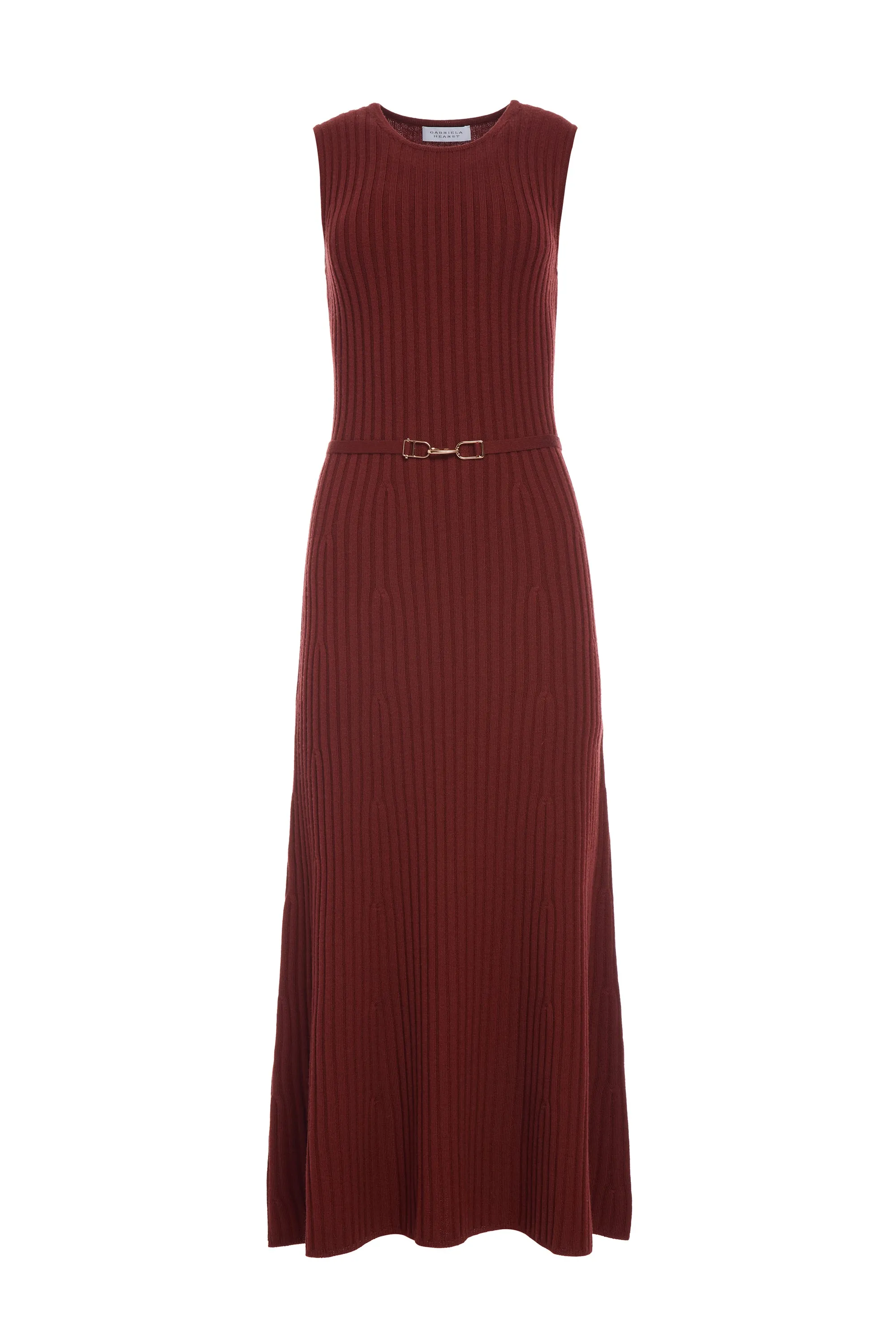 MinimalistDesign Meier Knit Midi Dress in Burnt Sienna Merino Wool Cashmere