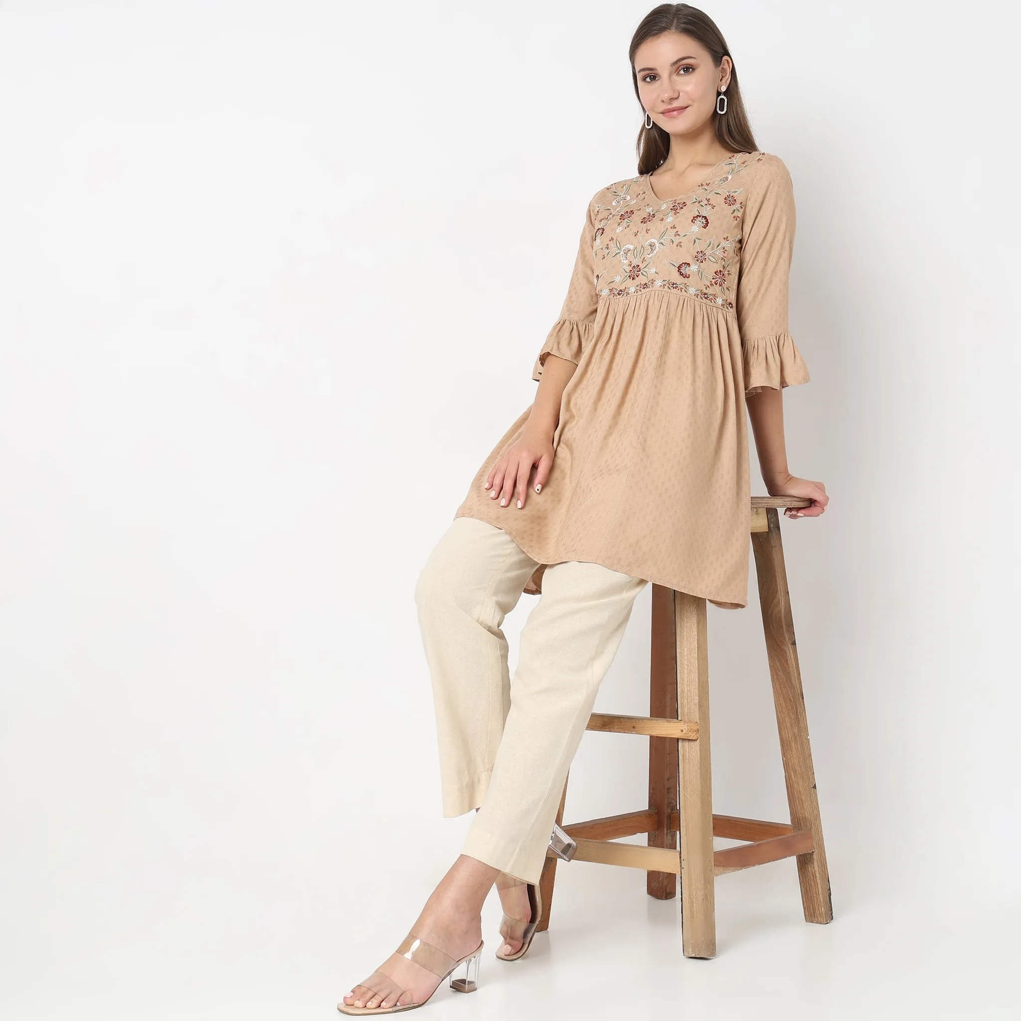 LowProfile Regular Fit Embroidered Dress