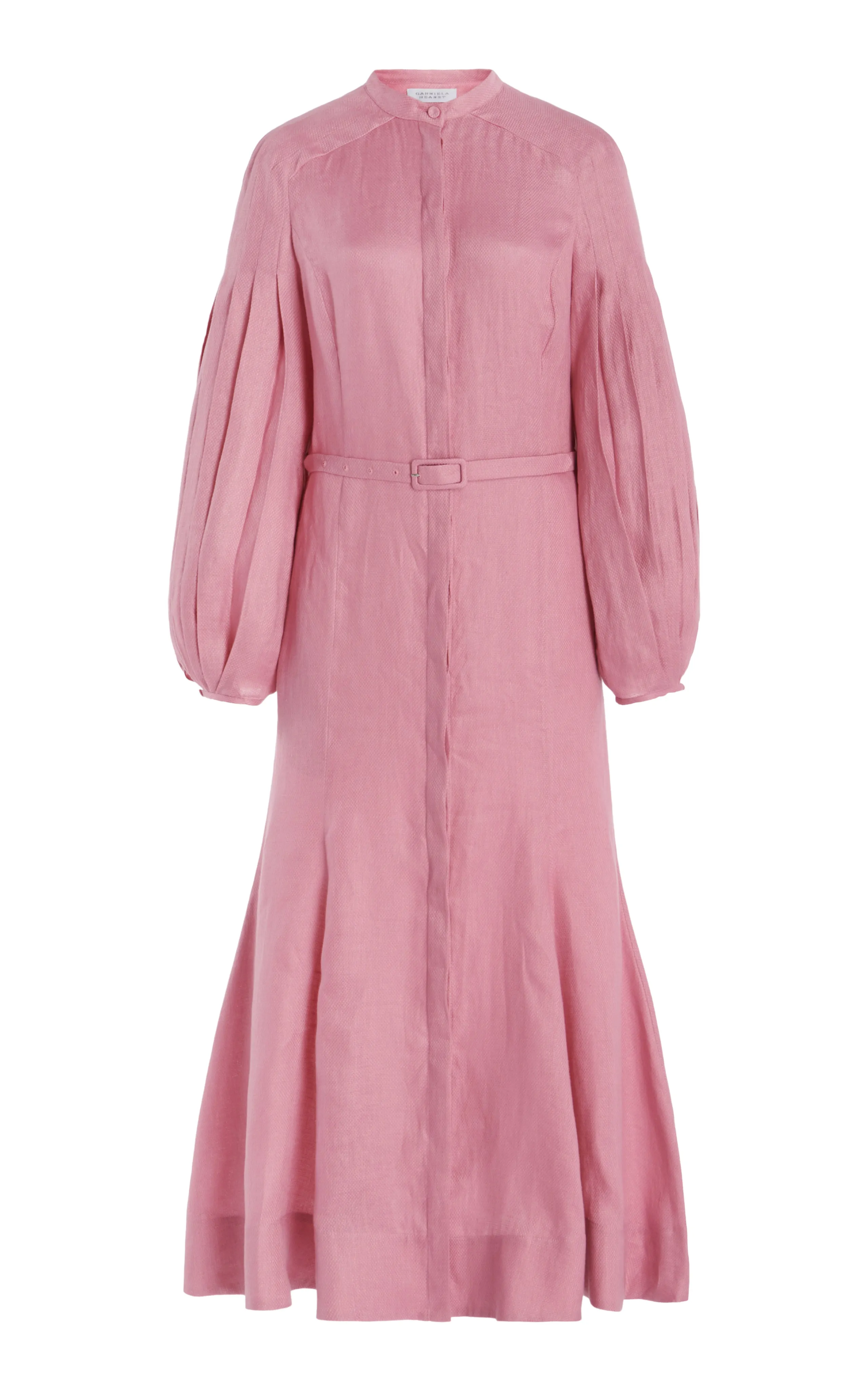 Lydia Maxi Dress with Slip in Rose Quartz Linen CompactKnit