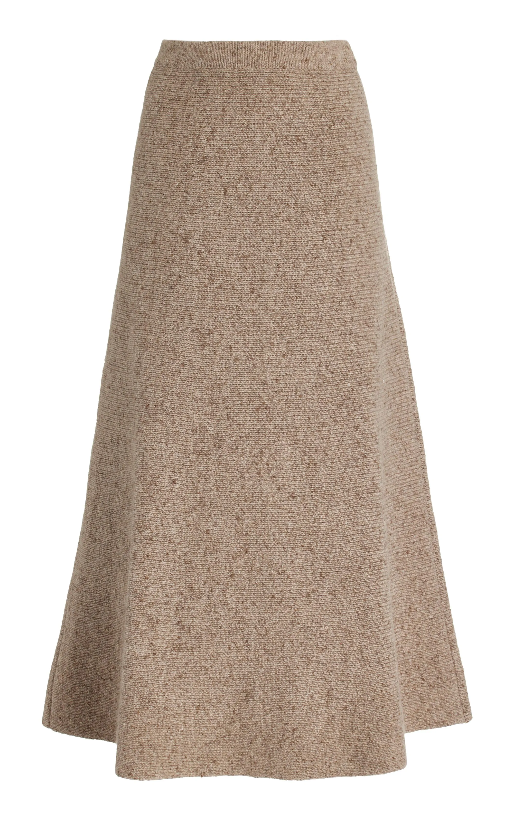 Eden Knit Maxi Skirt in Oatmeal Multi Cashmere BuiltIn Grip Smart Glow