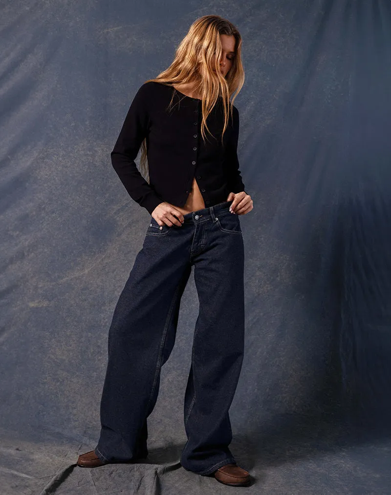 Roomy Extra Wide Low Rise Jeans in Indigo Wonder Fit QuickDry Technology