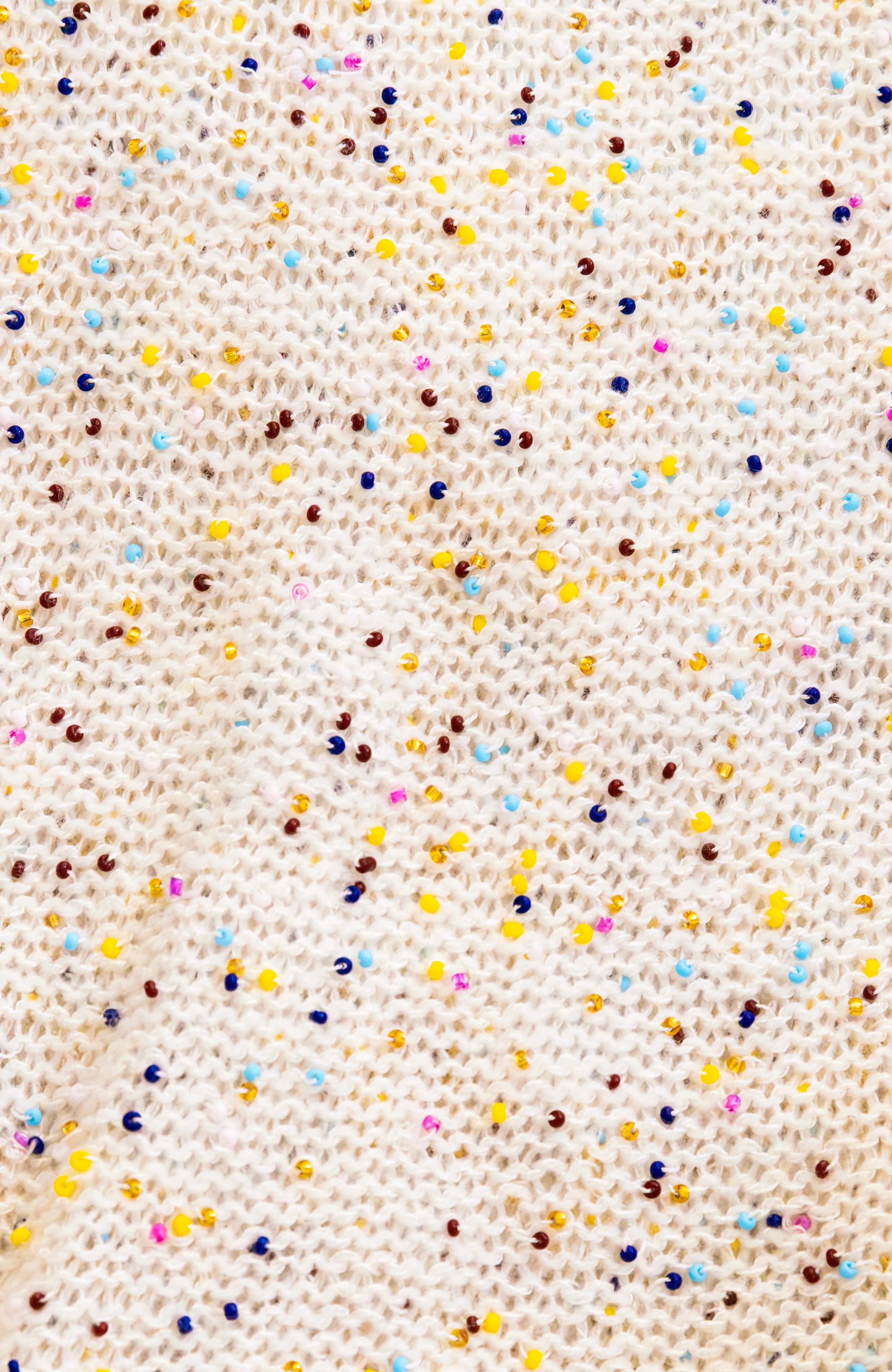 Shape Enhancing Modern Outfit Sabine Knit Maxi Skirt in Ivory Multi Beaded Cashmere