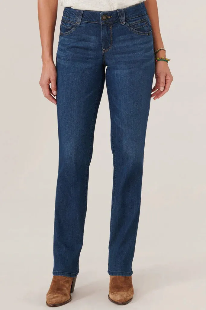 Democracy Patriot Indigo Wash Ab Solution Straight Leg Jeans StretchFree