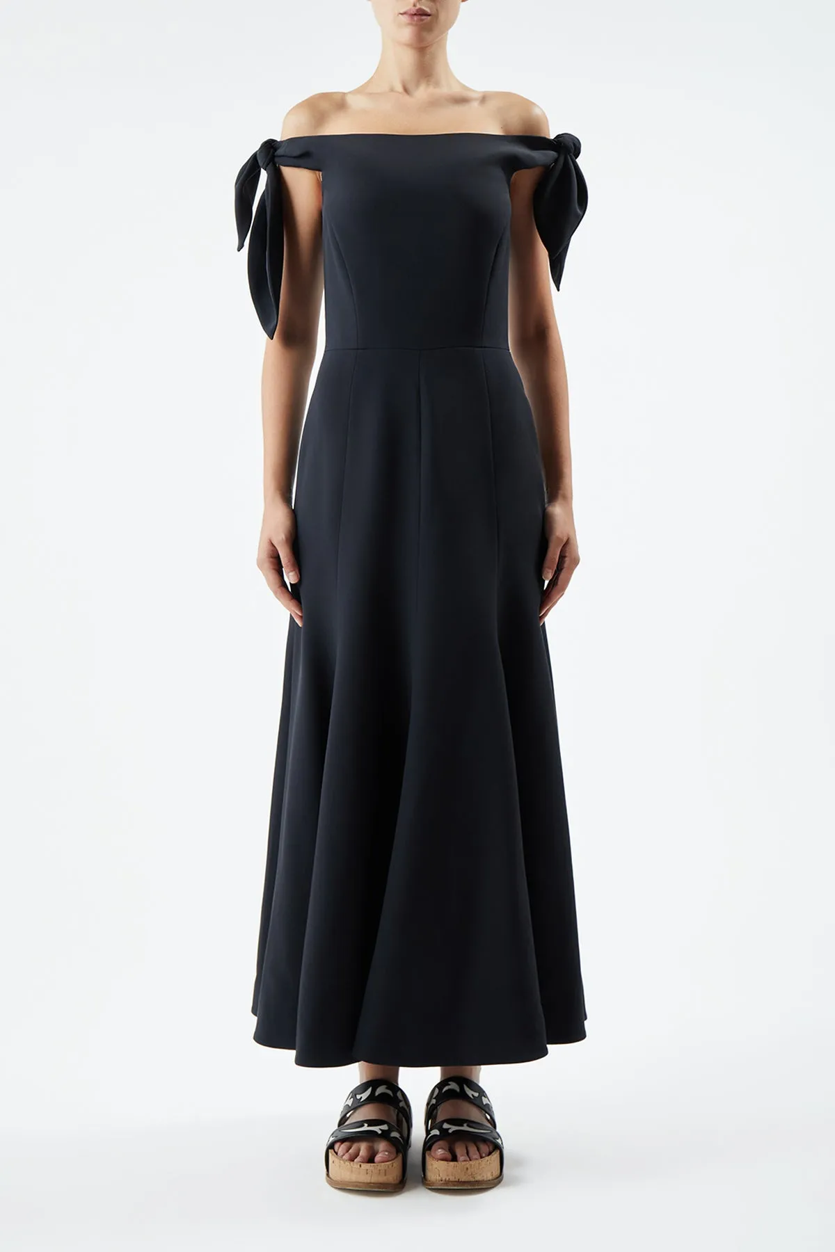 Clear Mind Eda Dress in Black Silk