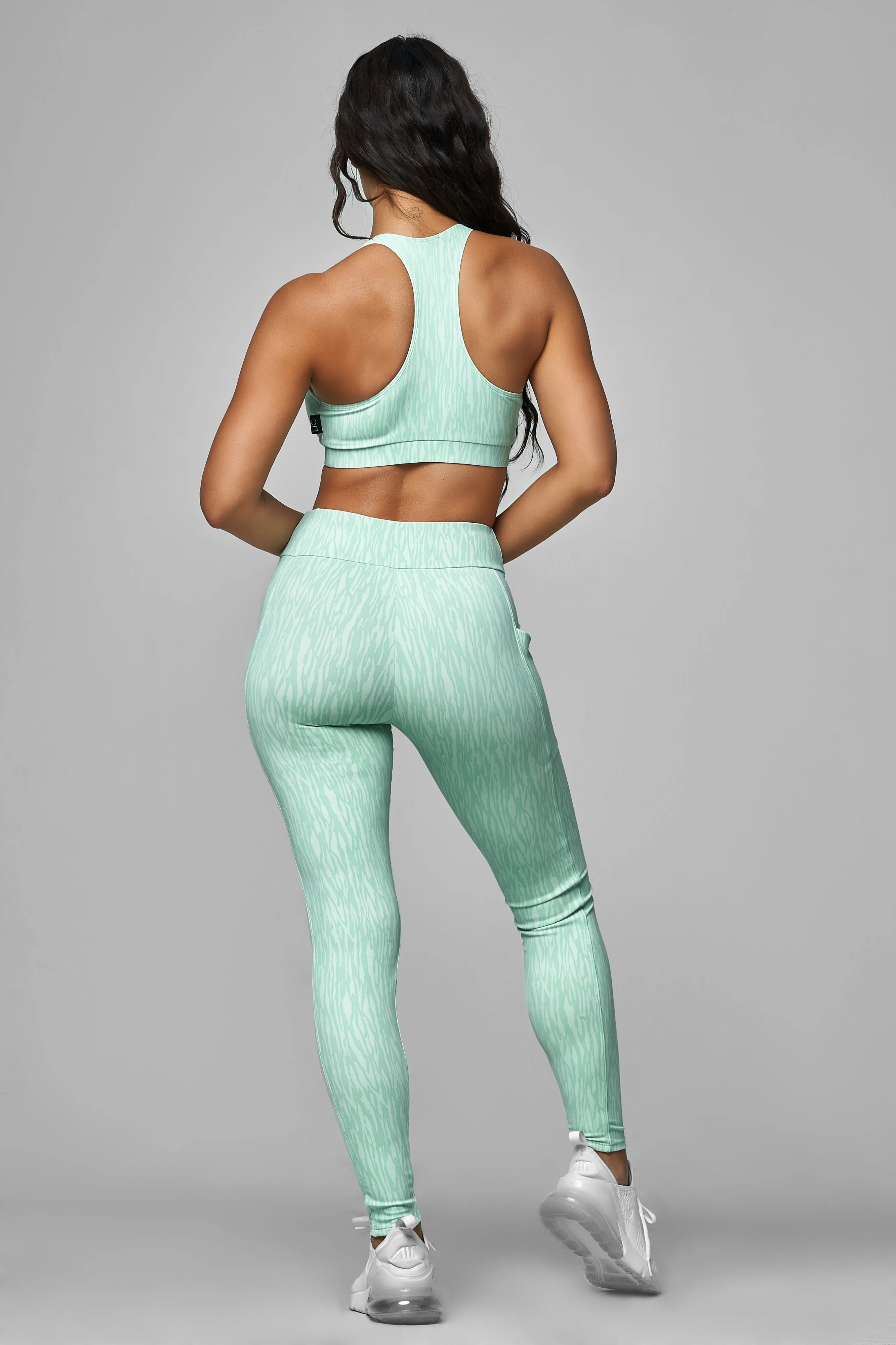 Mint Zebra Pocket Legging HypoallergenicFabric Antibacterial Finish