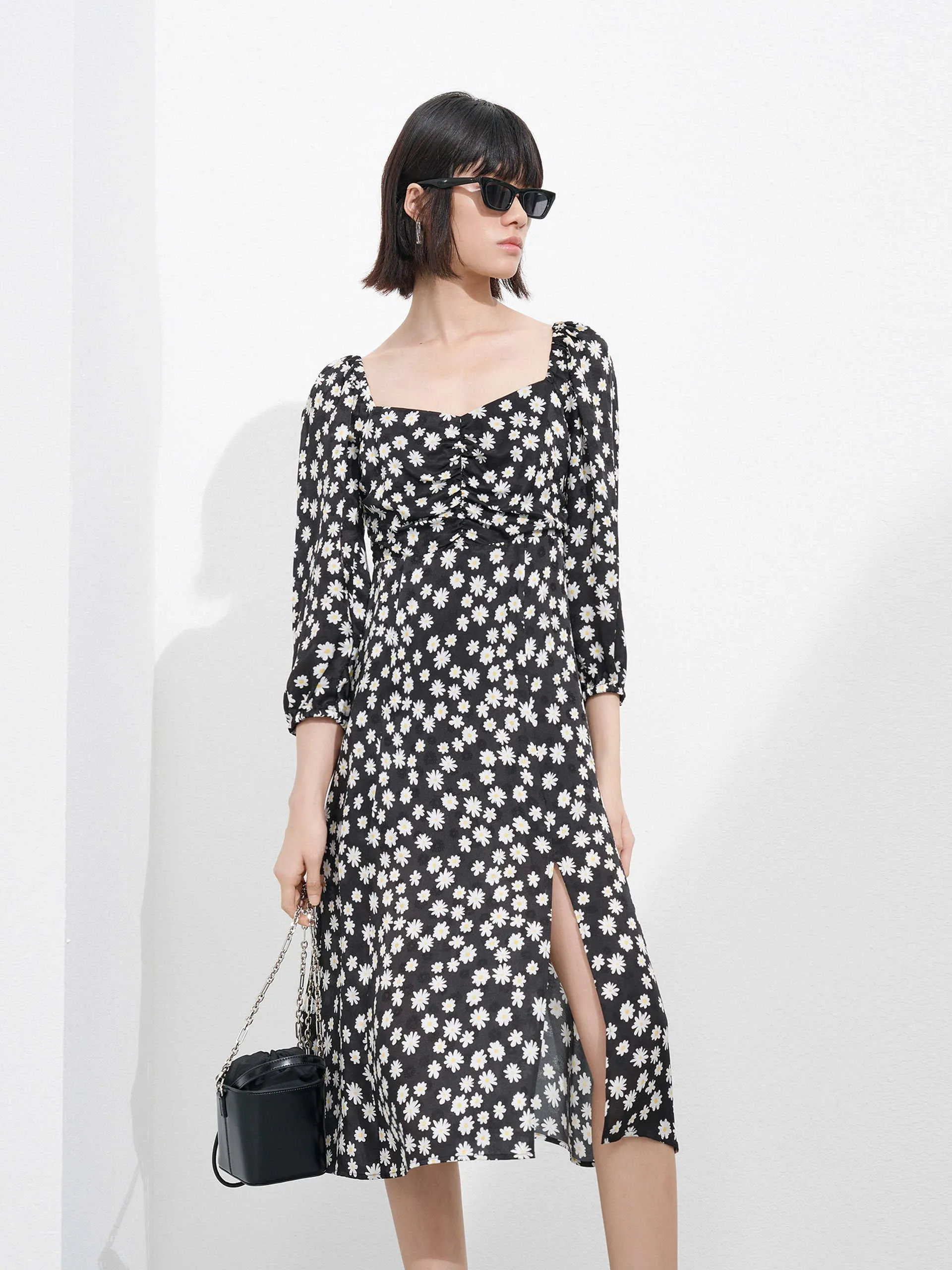 Silk Blend Midi Dress Relaxed yet stylish outfit