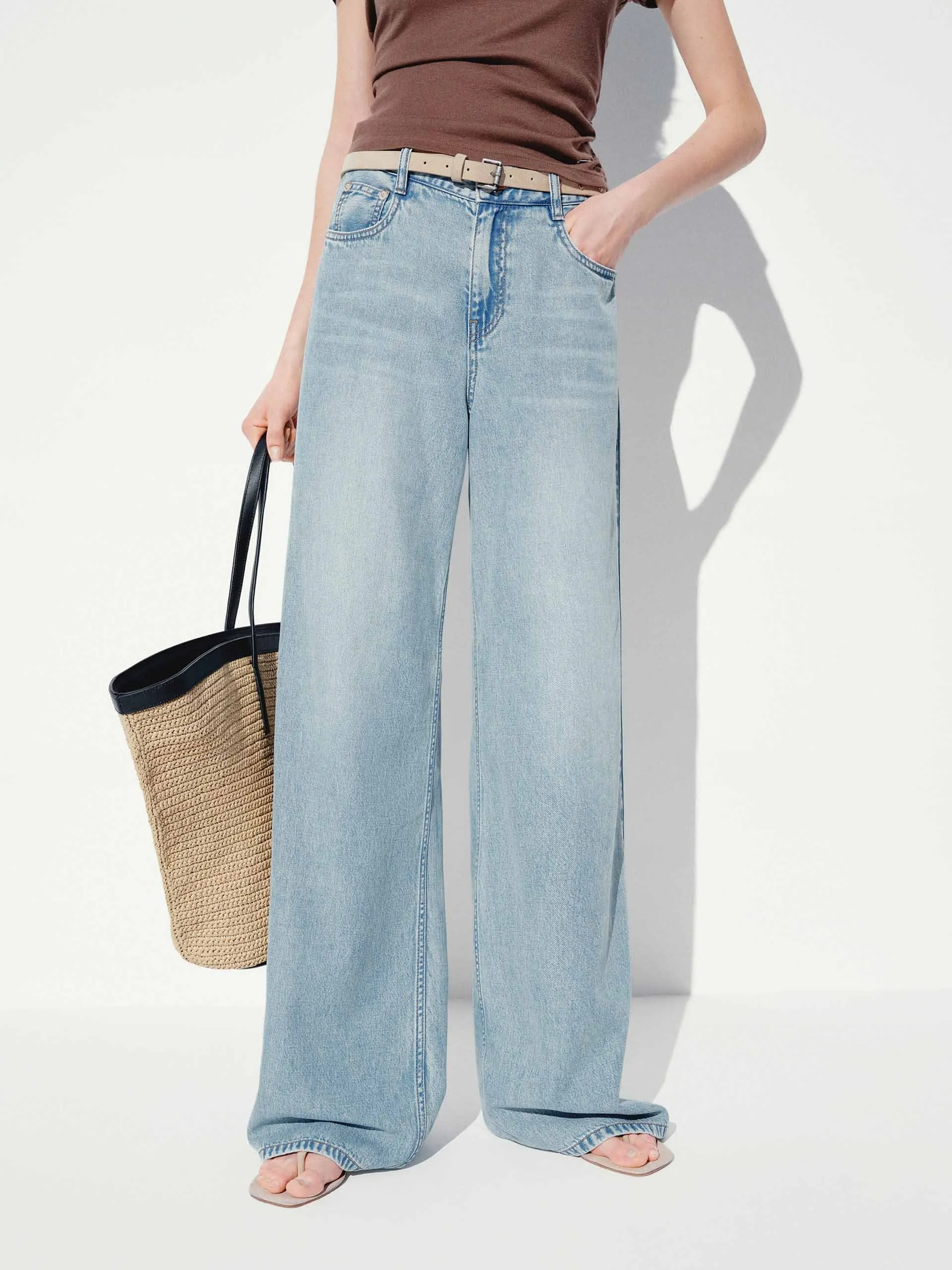 Outdoor Adventure Earthy Light Blue Washed Jeans