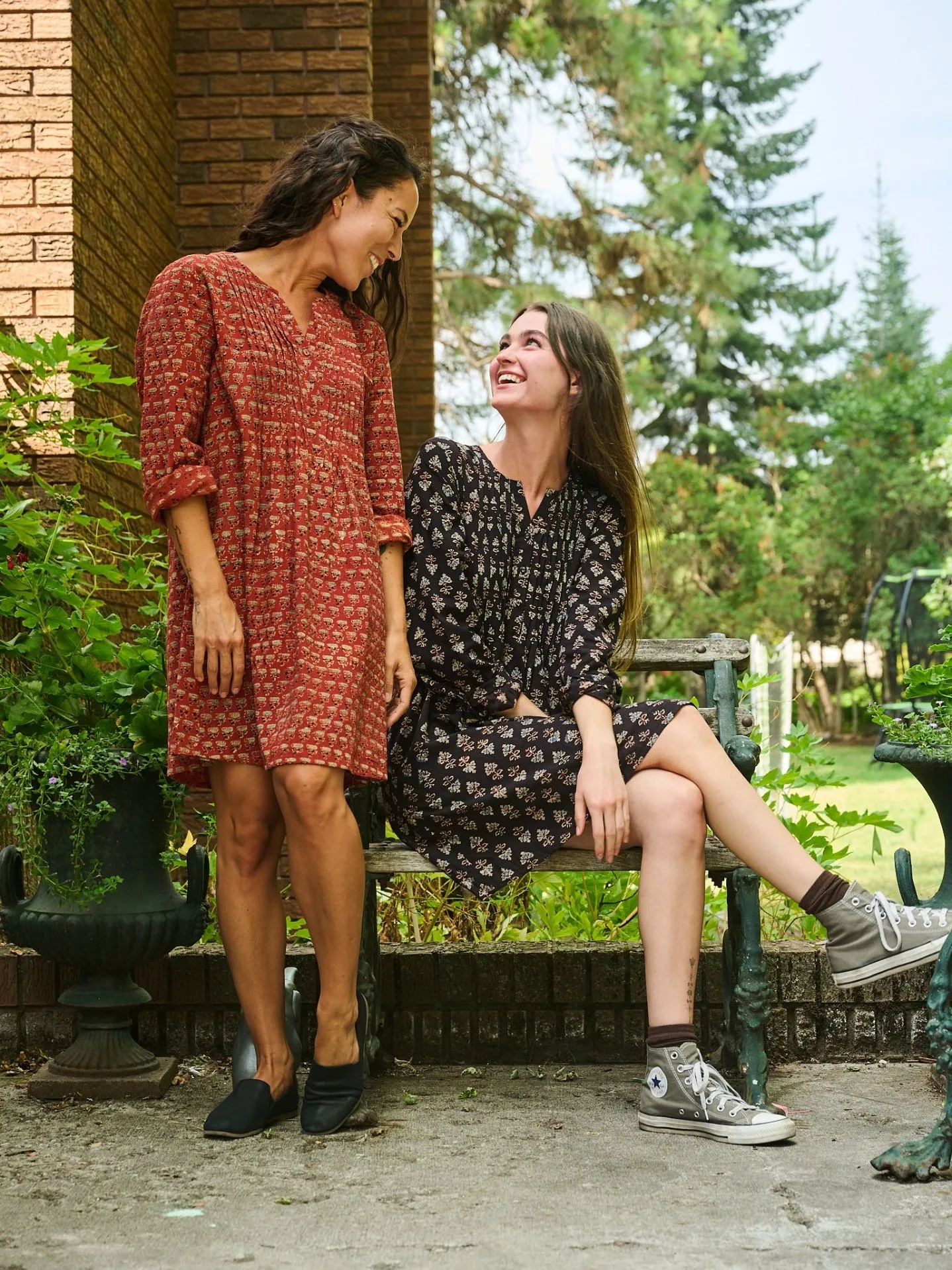 Victoria Tunic Dress - Currant Red Mom Soft Hero Glow
