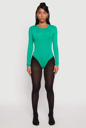 Durable Simple Daisy Long Sleeve Crew Neck Bodysuit