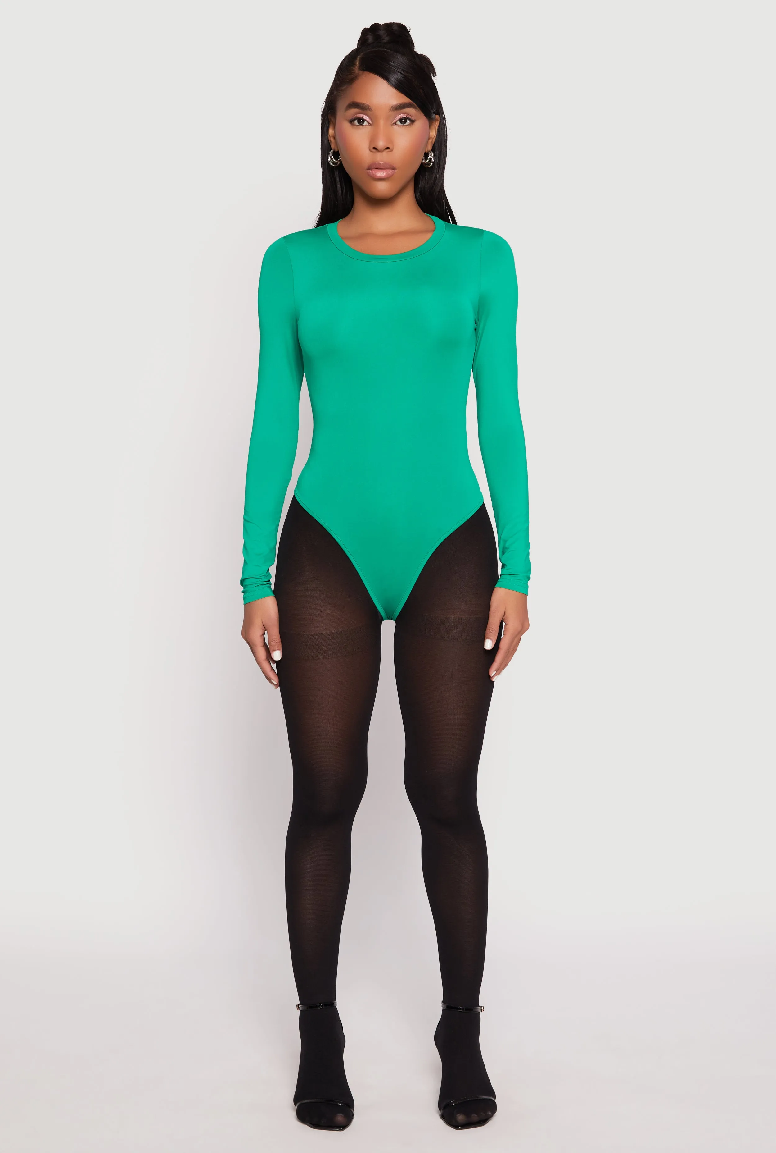 Durable Simple Daisy Long Sleeve Crew Neck Bodysuit