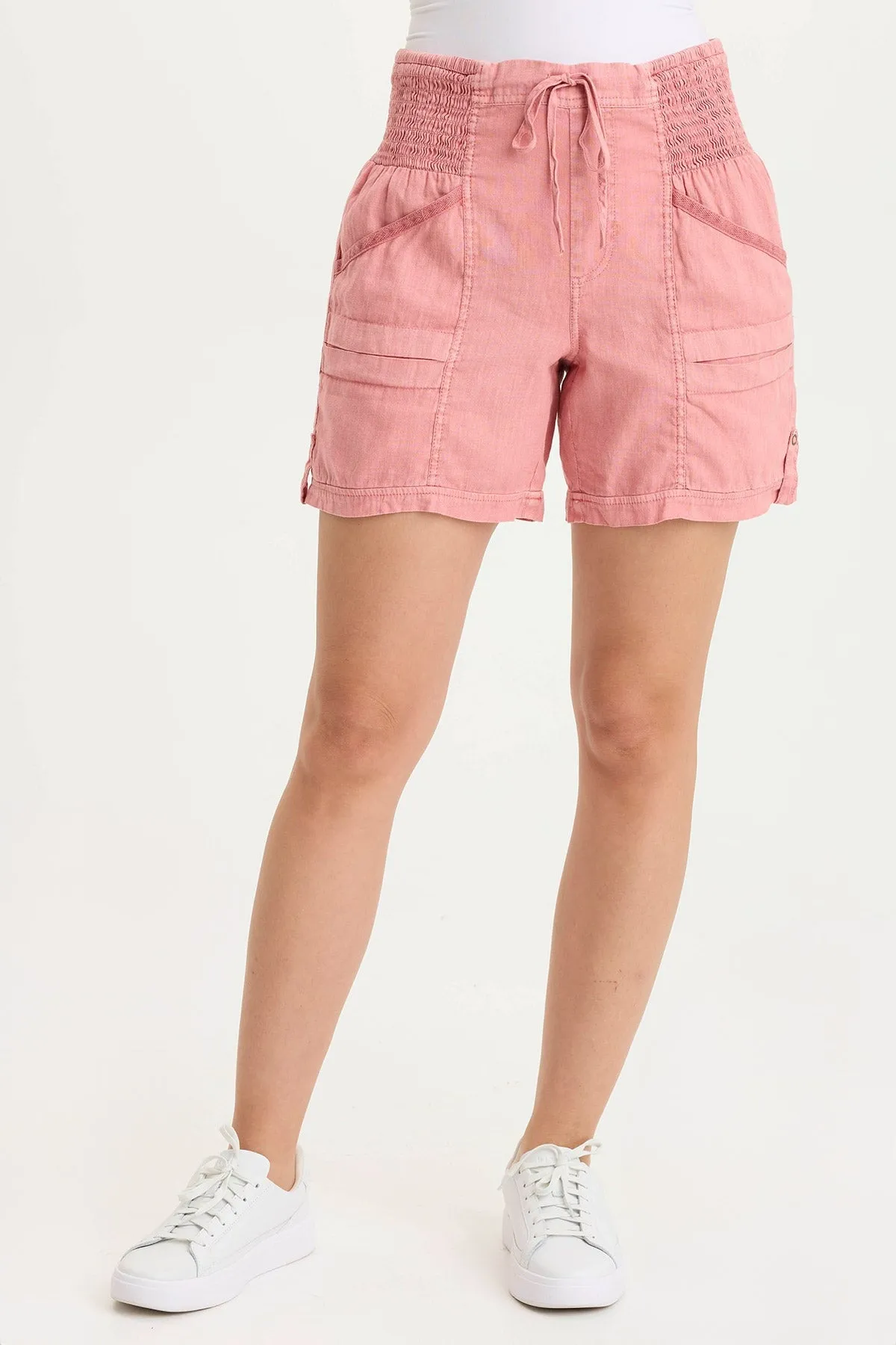 Rebel Linen Tabbed Short Stage Soul LayeredNeckline