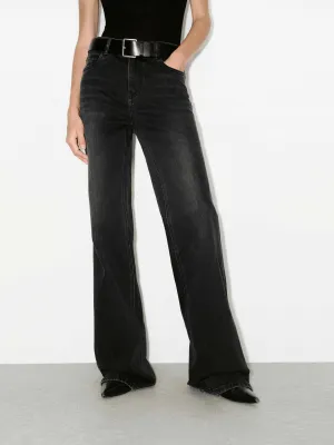 Black Wash Cotton Jeans Wardrobe Fit