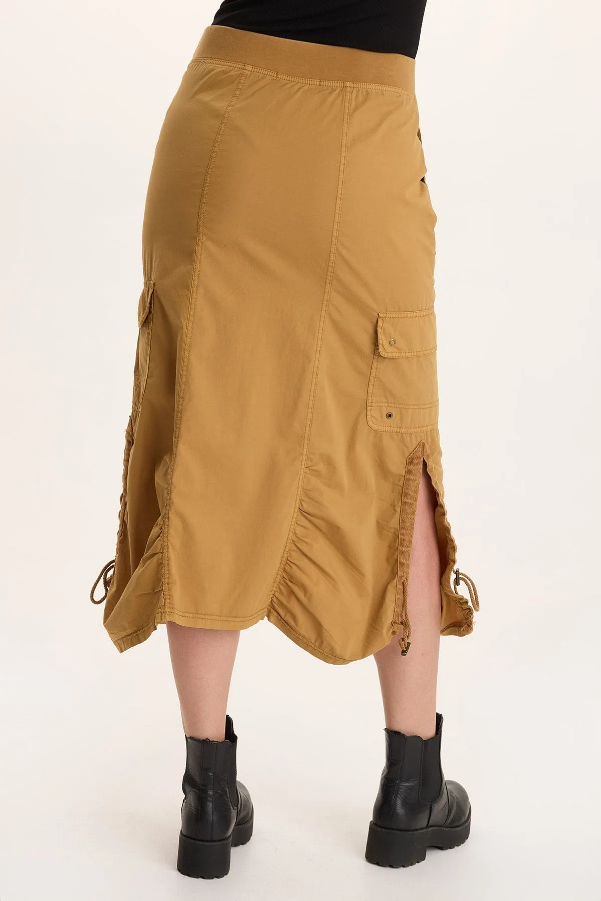 Shea Ruched Detail Cargo Midi Skirt MultiPanelDesign