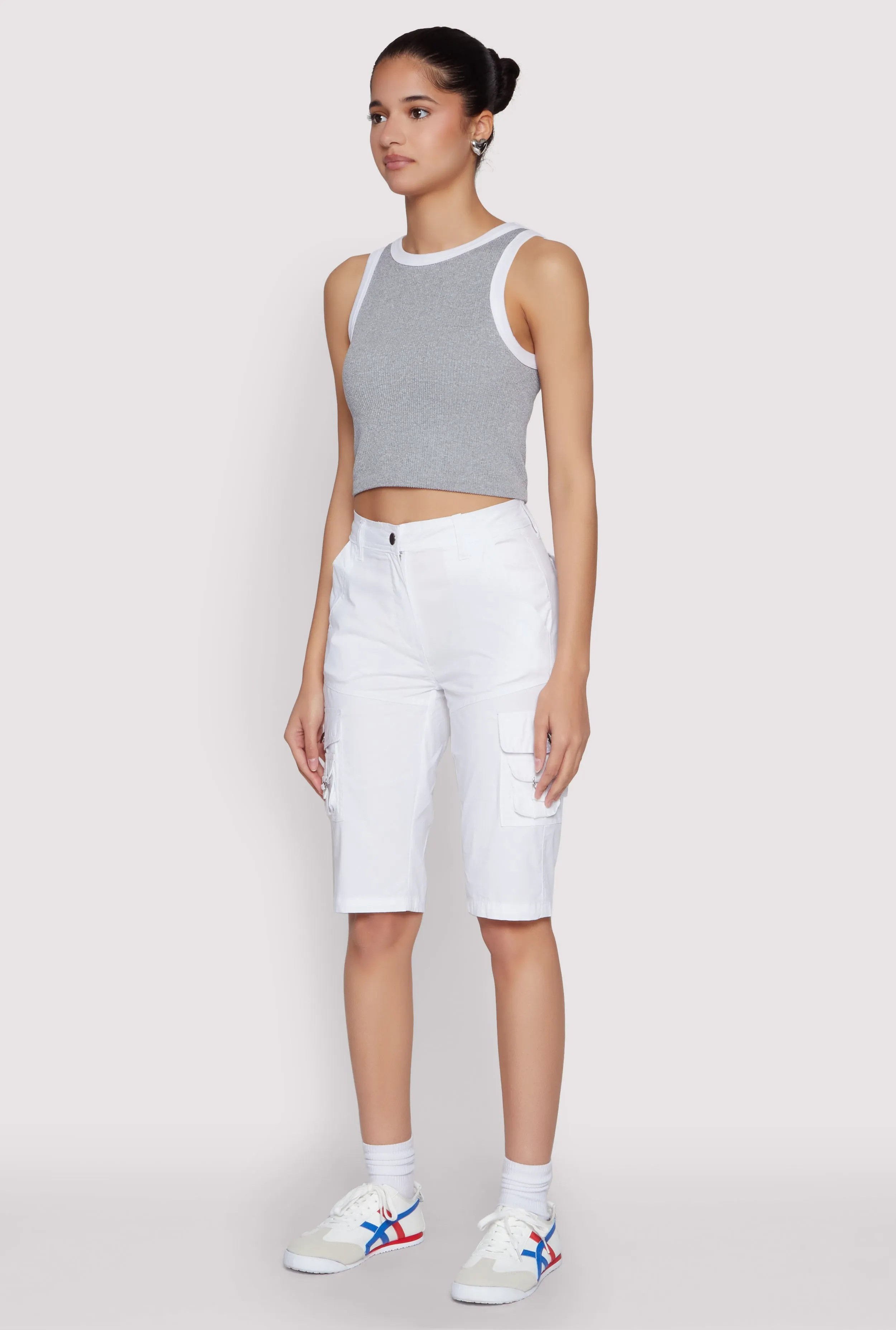 boots High Waisted Cargo Pocket Bermuda Shorts