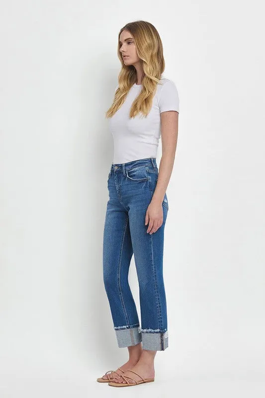 Daily Fit Vervet Daphne High Rise Cuffed Straight