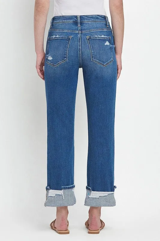 Vervet Daphne High Rise Cuffed Straight Repair Fit