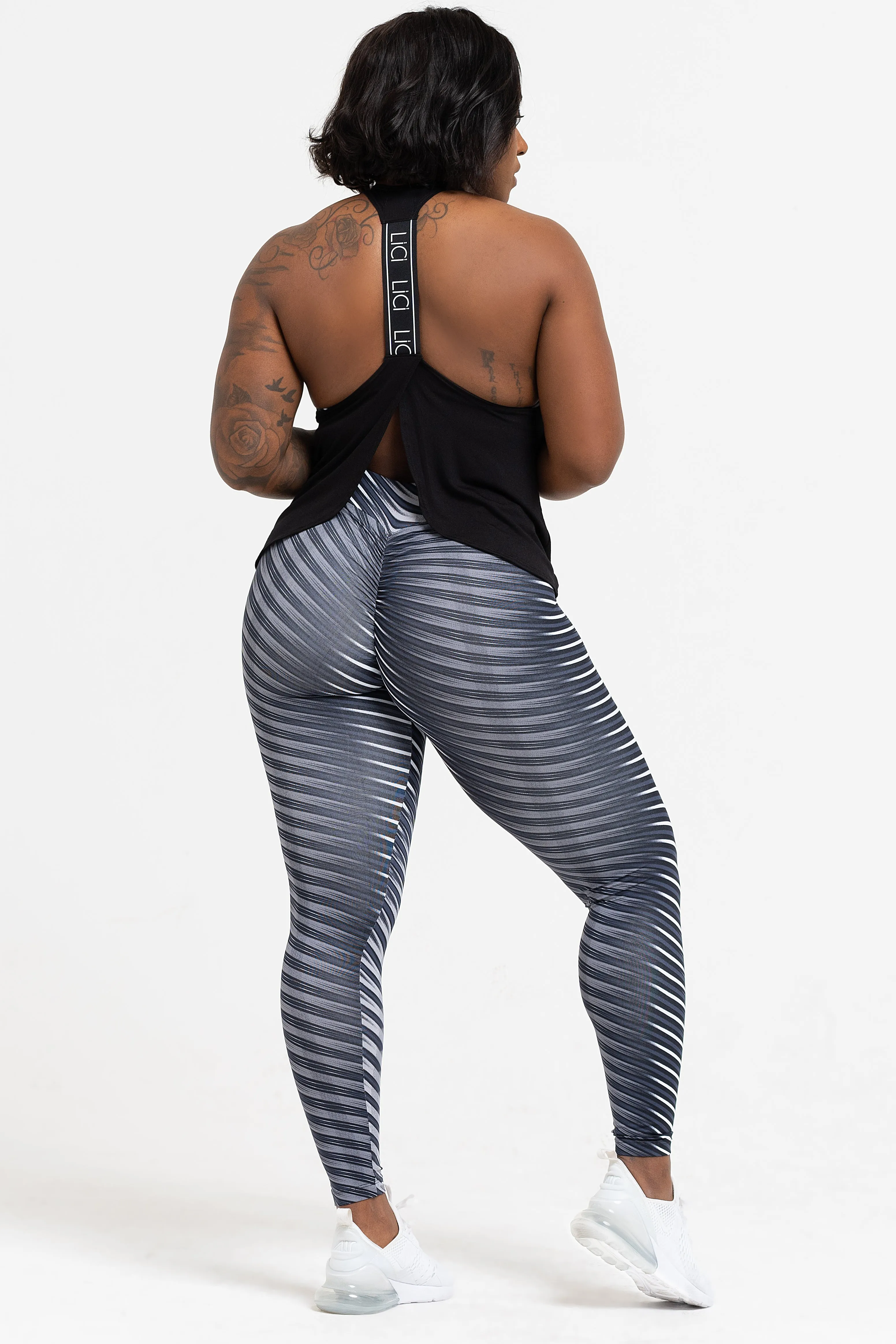 Black Petal Back Tank Top LowMaintenance QuickReleaseClosure