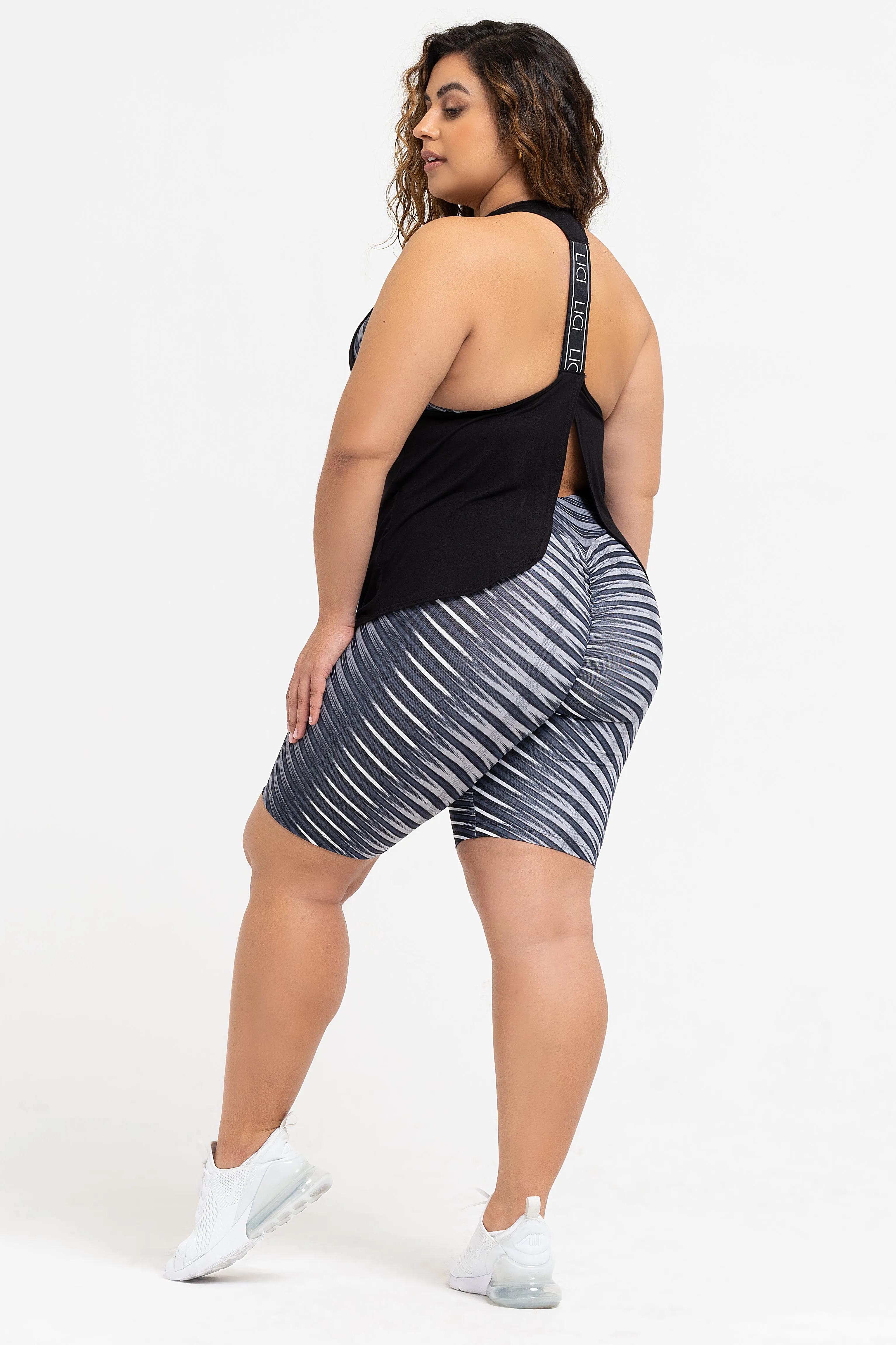 Black Petal Back Tank Top FlexibleMaterial Event Vibe